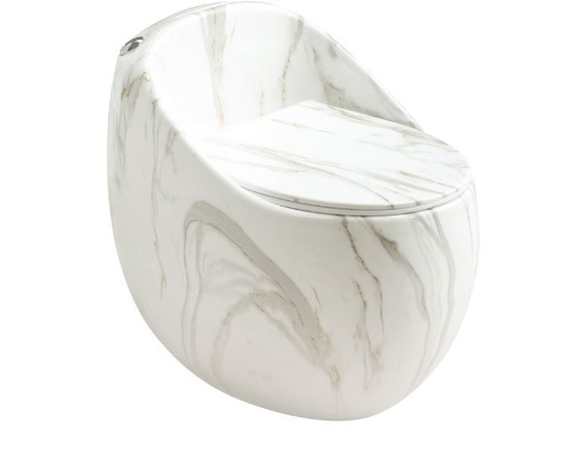 Commode- White Marble Egg Shape