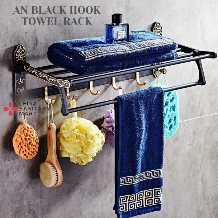 TR05  Black Towel Rack