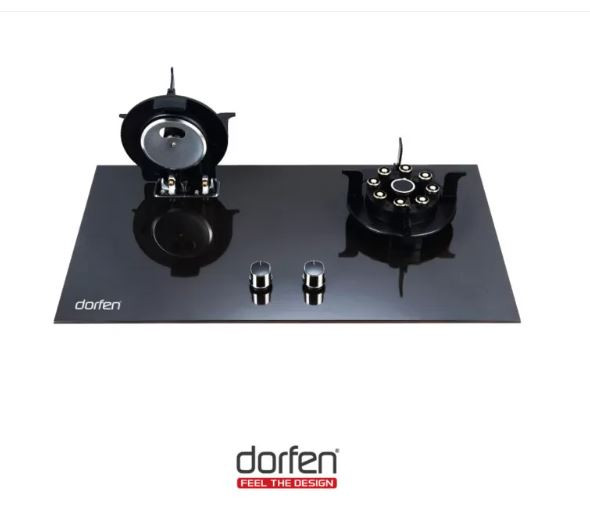 DORFEN Built-in-HOB Glass Top 2 Gas Burner/Gas Stove, DF-GB2C