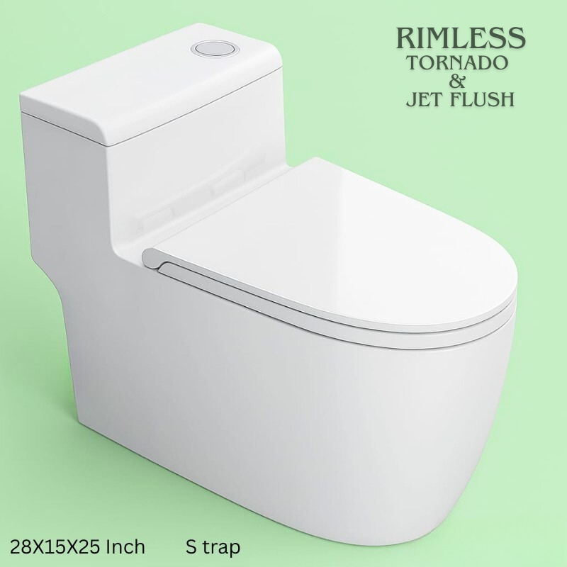 Commode-5518 Rimless Tornado and Jet Flush
