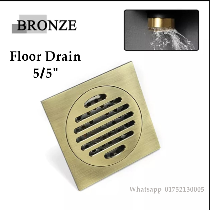Bathroom Drain 5/5"- Antique Brass Color ( Brass)