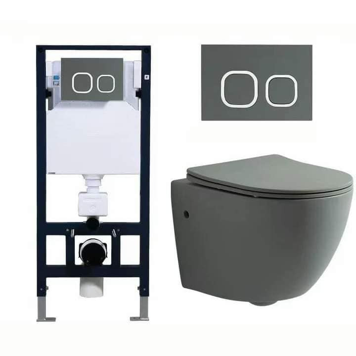 Wall Hung Commode AHT 2006 MG ( Matte Grey)