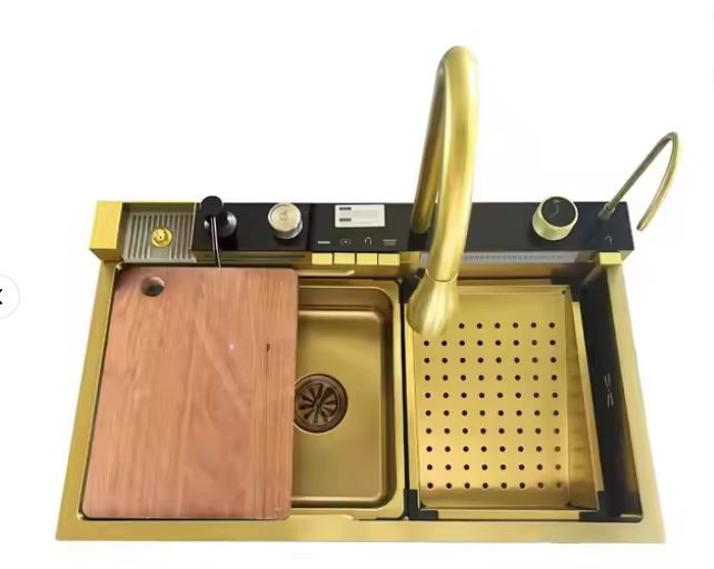 Multifunctional 5 key Piano Sink- Golden