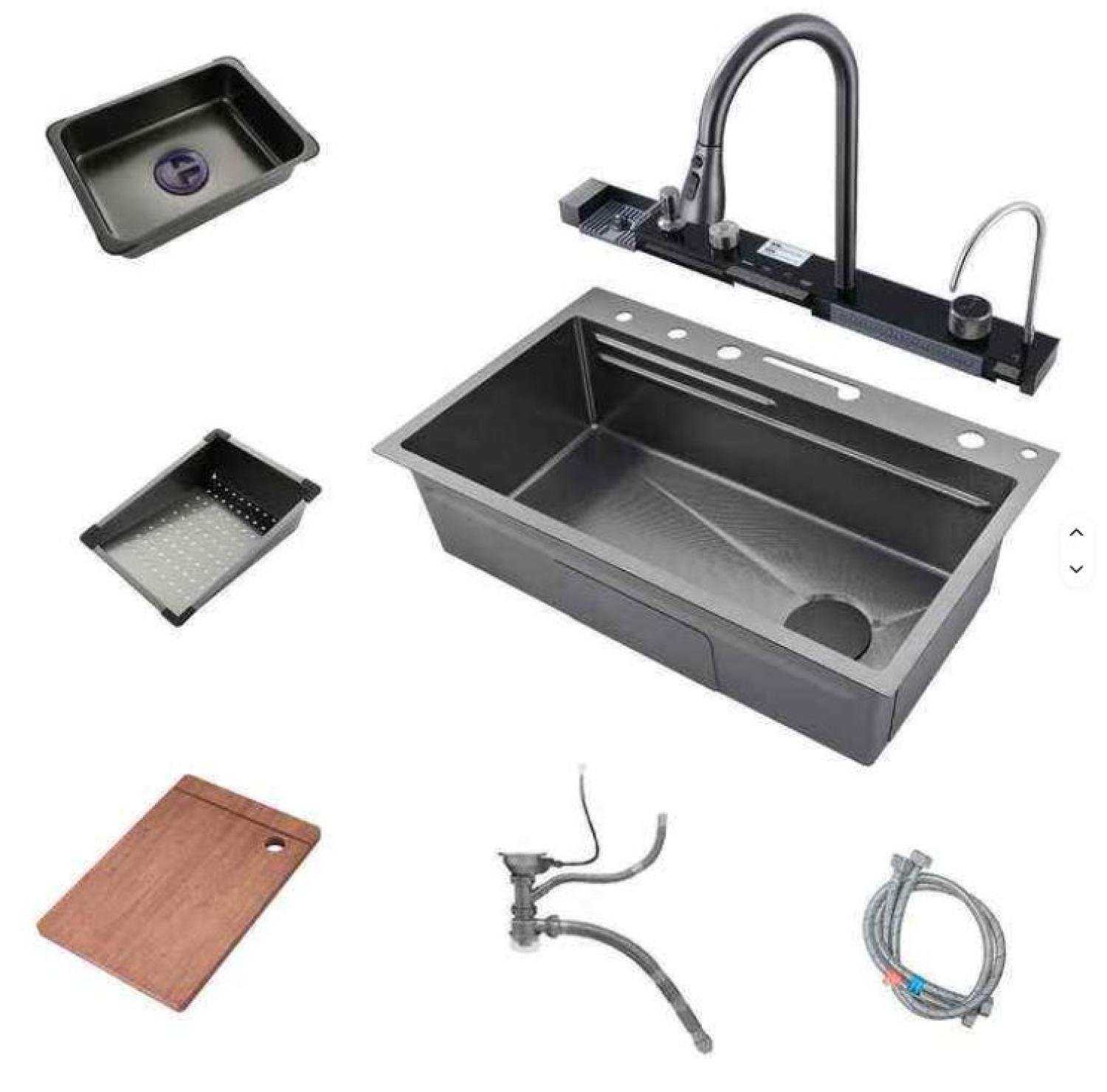 sink,kitchensink,blacksink,sinkcombo,30inchsink,handmadesink,MultifunctionalSmartKitchenSink