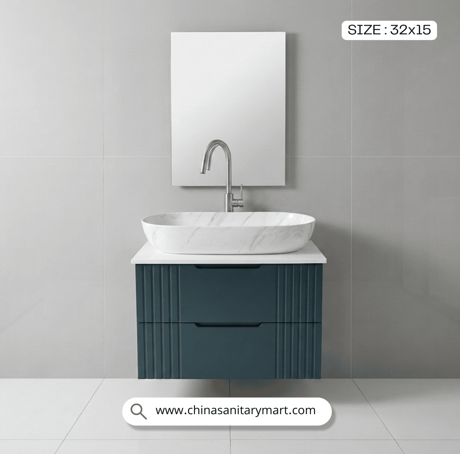 capsule basin, 32x15 vessel basin, modern bathroom basin, grey patterned basin, luxury vanity basin, contemporary washbasin, white stone-look basin, designer bathroom fixture, spacious vessel basin, minimalist vanity design.