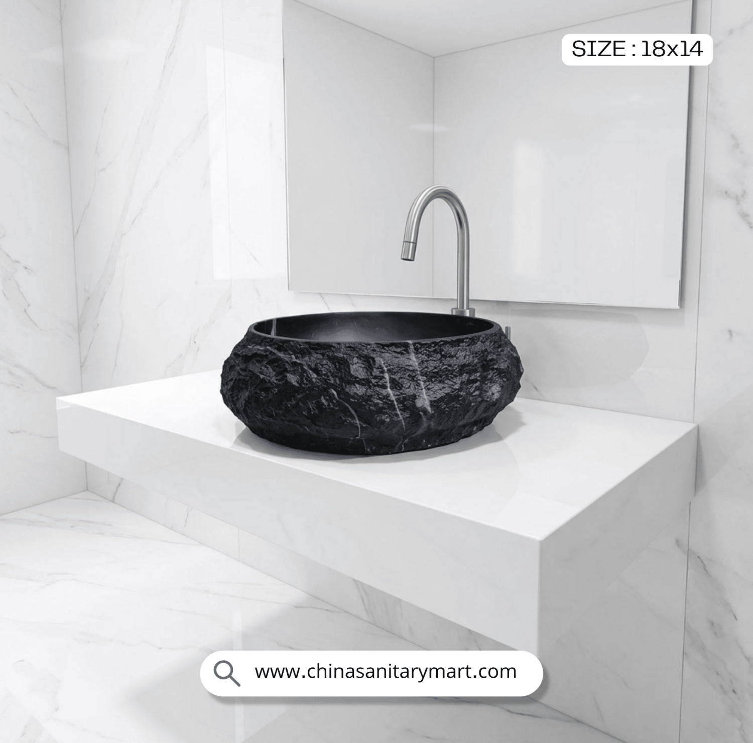 Rock Curve Design Basin, Matte Black Basin, 18x14 Top Basin, Modern Bathroom , Luxury Basin Bangladesh, China Sanitary Mart, Designer , কালো বেসিন, বাথরুমের বেসিন ডিজাইন, মিরপুর স্যানিটারি শপ।