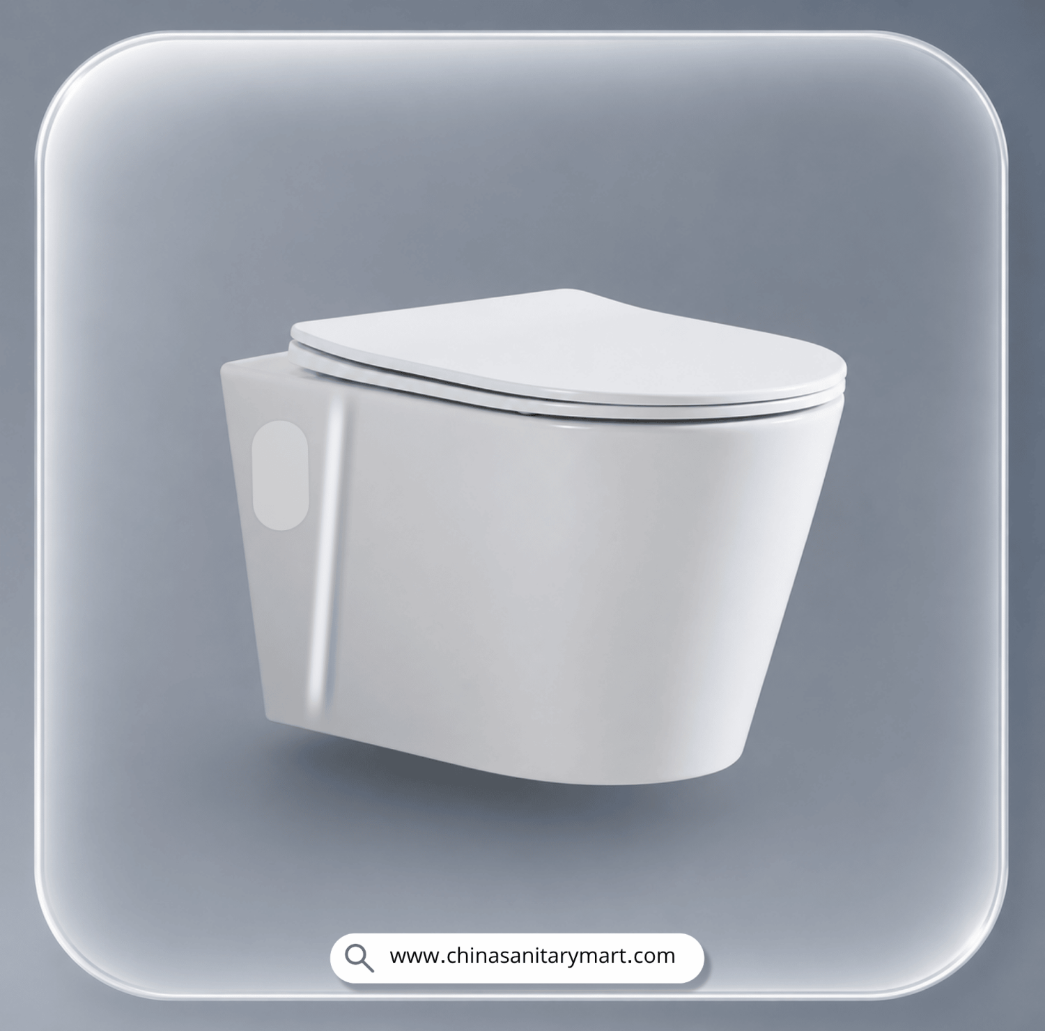 Marquis commode, wall hung toilet, luxury wall mounted commode, modern bathroom sanitary ware, premium ceramic toilet, China Sanitary Mart, space saving commode, white wall hung toilet, minimalist bathroom fittings