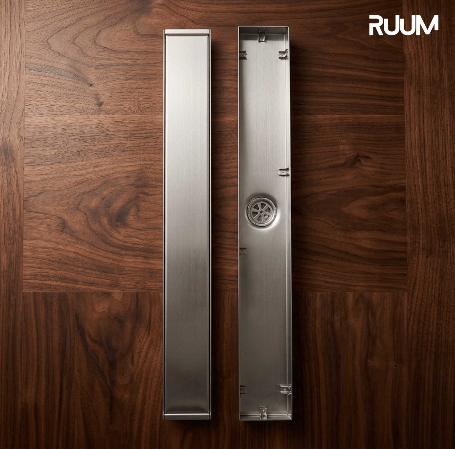 16x3 Inch Floor Drain, SS Tiles Cover Drain, Stainless Steel Floor Drain, Middle Hole Drain, Linear Drain, Tile Insert Drain, Concealed Floor Drain, Shower Drain, Bathroom Drain Cover, Wet Room Drain, Floor Waste Drain, Modern Floor Drain,