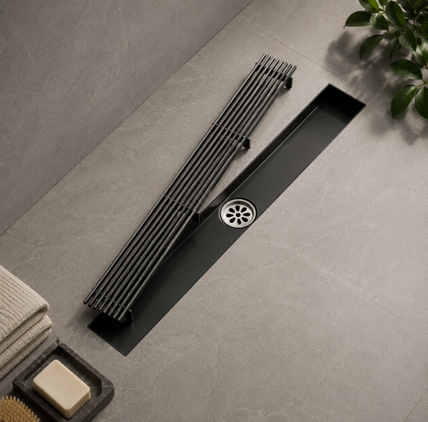 SS Bathroom Drain, Matte Black Drain, 16x3 Inch Drain, Black Floor Drain, FT Net Drain, Stainless Steel Linear Drain, Shower Drain, Bathroom Floor Drain, Luxury Bathroom Drain, Modern Drain Cover, Linear Shower Drain, Wet Room Drain