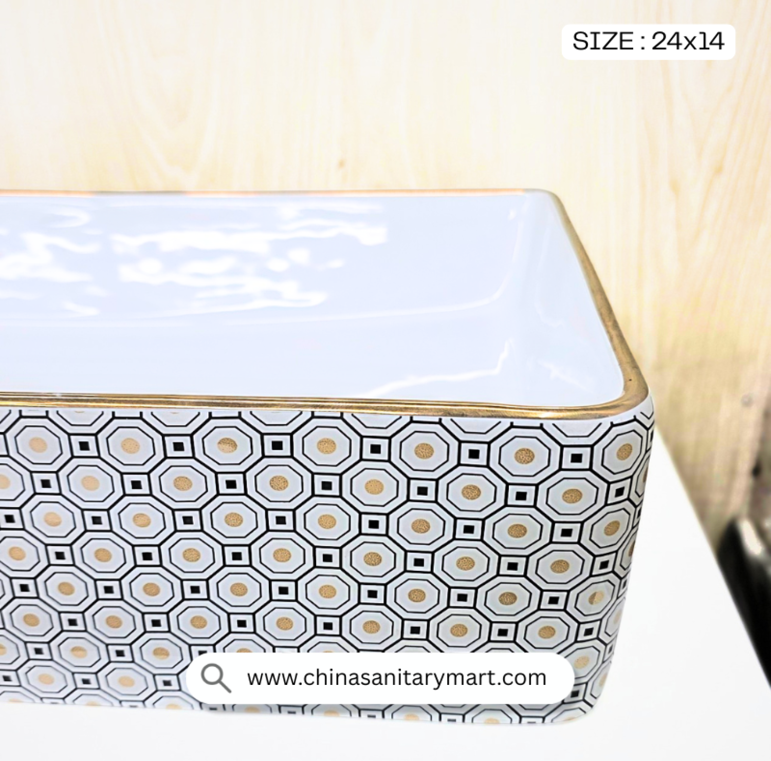 Top Basin CT 1424, CT 1424 Basin, Countertop Basin, Top Basin, Luxury Wash Basin, Rectangular Basin, Ceramic Wash Basin, Designer Basin, Decorative Basin, Premium Bathroom Basin, Modern Basin, Table Top Basin, Vanity Basin