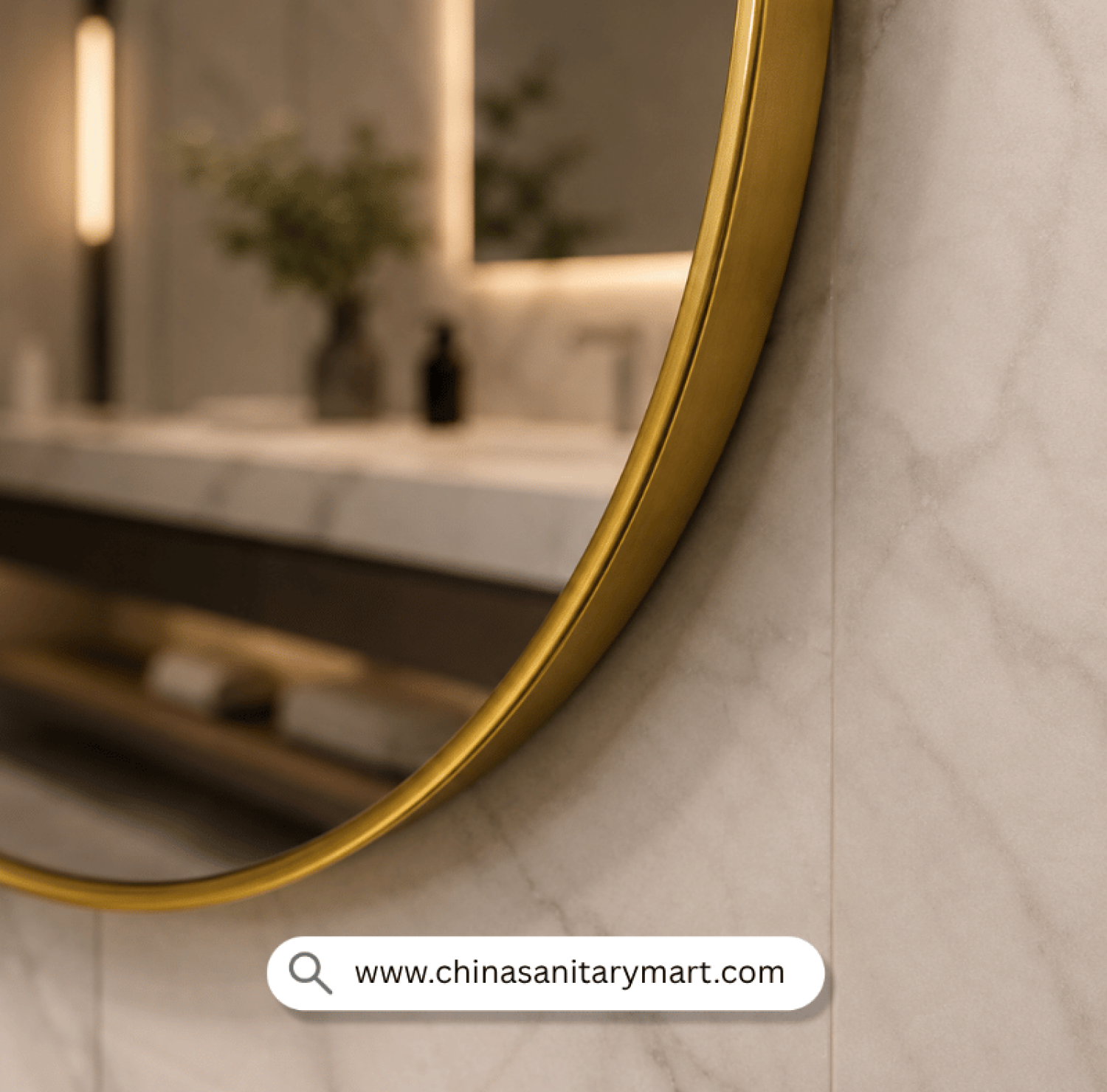 LED Mirror, Golden Frame Mirror, 24x24 LED Mirror, Bathroom Mirror with Light, Smart Mirror, Touch Sensor Mirror, Luxury Bathroom Mirror, Round Corner Mirror, Modern LED Mirror, Aluminum Frame Mirror, Vanity Mirror, Decorative Mirror