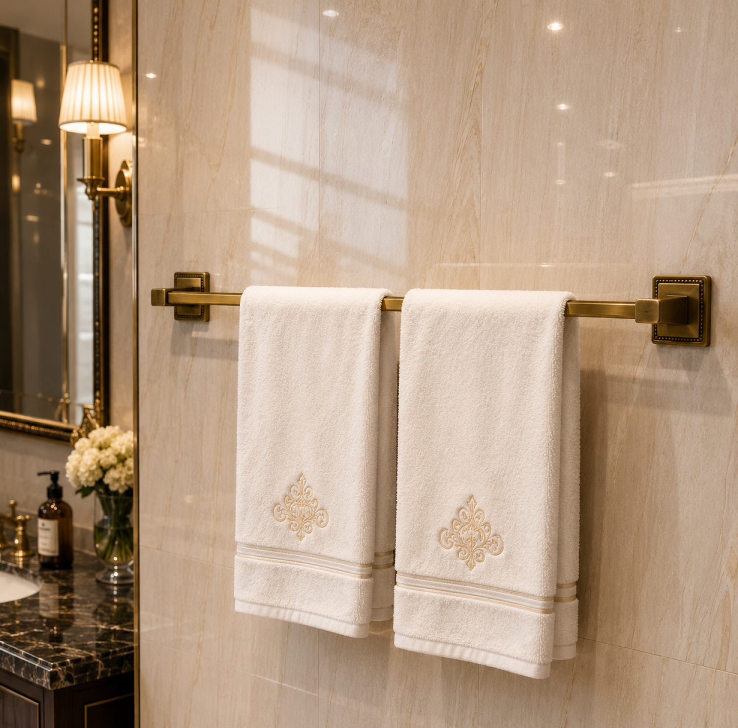 Dark Matte Golden Towel Rail, Single Towel Rail 25 Inch, Brass Towel Holder, Golden Towel Bar, Bathroom Towel Rail, Luxury Bathroom Accessories, Matte Gold Towel Rack, Wall Mounted Towel Rail, Premium Brass Towel Holder