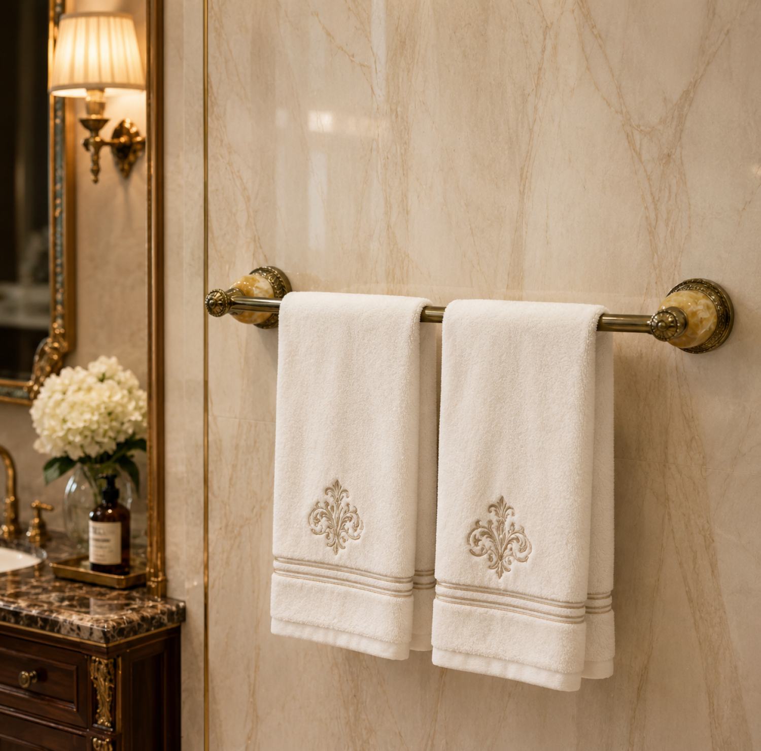 Unique Marble Towel Rail, Marble Towel Rail 24 Inch, Antique Gold Towel Rail, Luxury Towel Holder, Bathroom Towel Bar, Wall Mounted Towel Rail, Decorative Towel Rack, Premium Bathroom Accessories, Marble Bathroom Hardware
