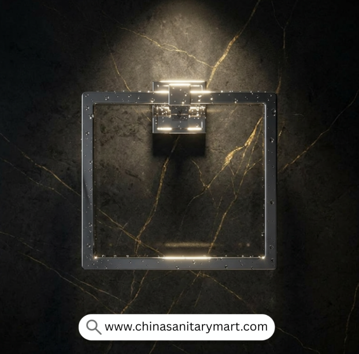 Towel Ring Square BA50006, Towel Ring, Square Towel Ring, Brass Towel Ring, Chrome Towel Holder, Bathroom Towel Ring, Wall Mounted Towel Ring, Premium Bathroom Accessories, Luxury Towel Holder, Brass Bathroom Hardware