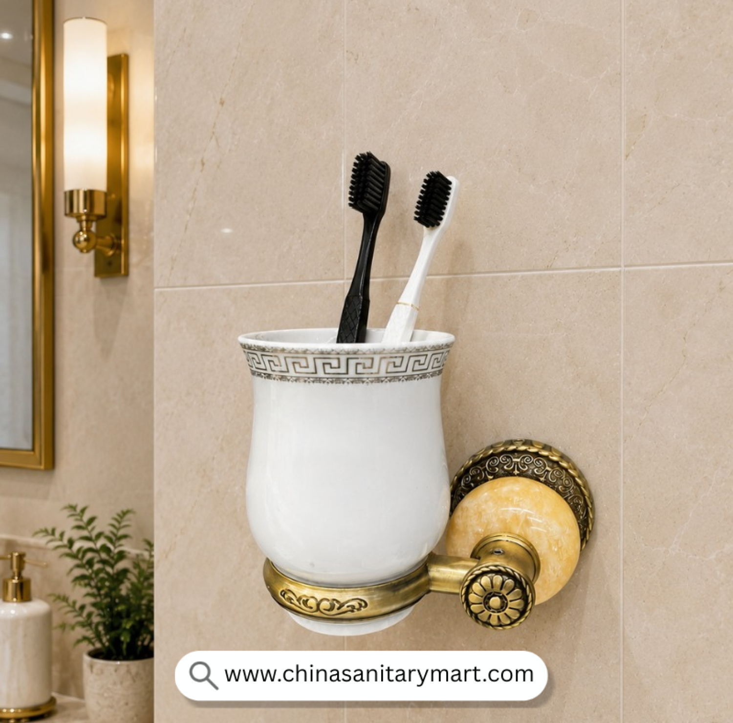 Single Marble Brush Holder, Marble Brush Holder, Toothbrush Holder, Wall Mounted Toothbrush Holder, Ceramic Toothbrush Holder, Antique Brass Brush Holder, Luxury Bathroom Accessories, Marble Bathroom Accessories, Bathroom Tumbler Holder