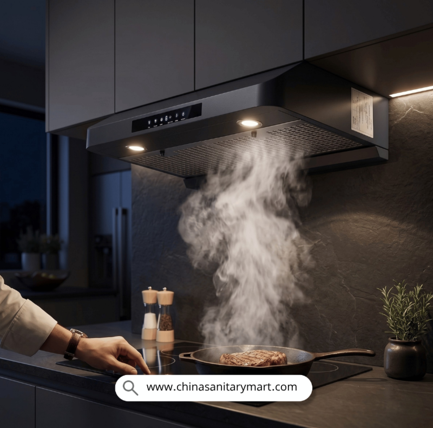 Gazi Smiss EH-F752, Gazi Kitchen Hood Price in BD, 30 Inch Kitchen Chimney, Slim Kitchen Hood,Hood, Aluminum Grease Filter, Low Noise Kitchen Chimney, Gazi Smiss Appliances, Kitchen Exhaust Fan Bangladesh.