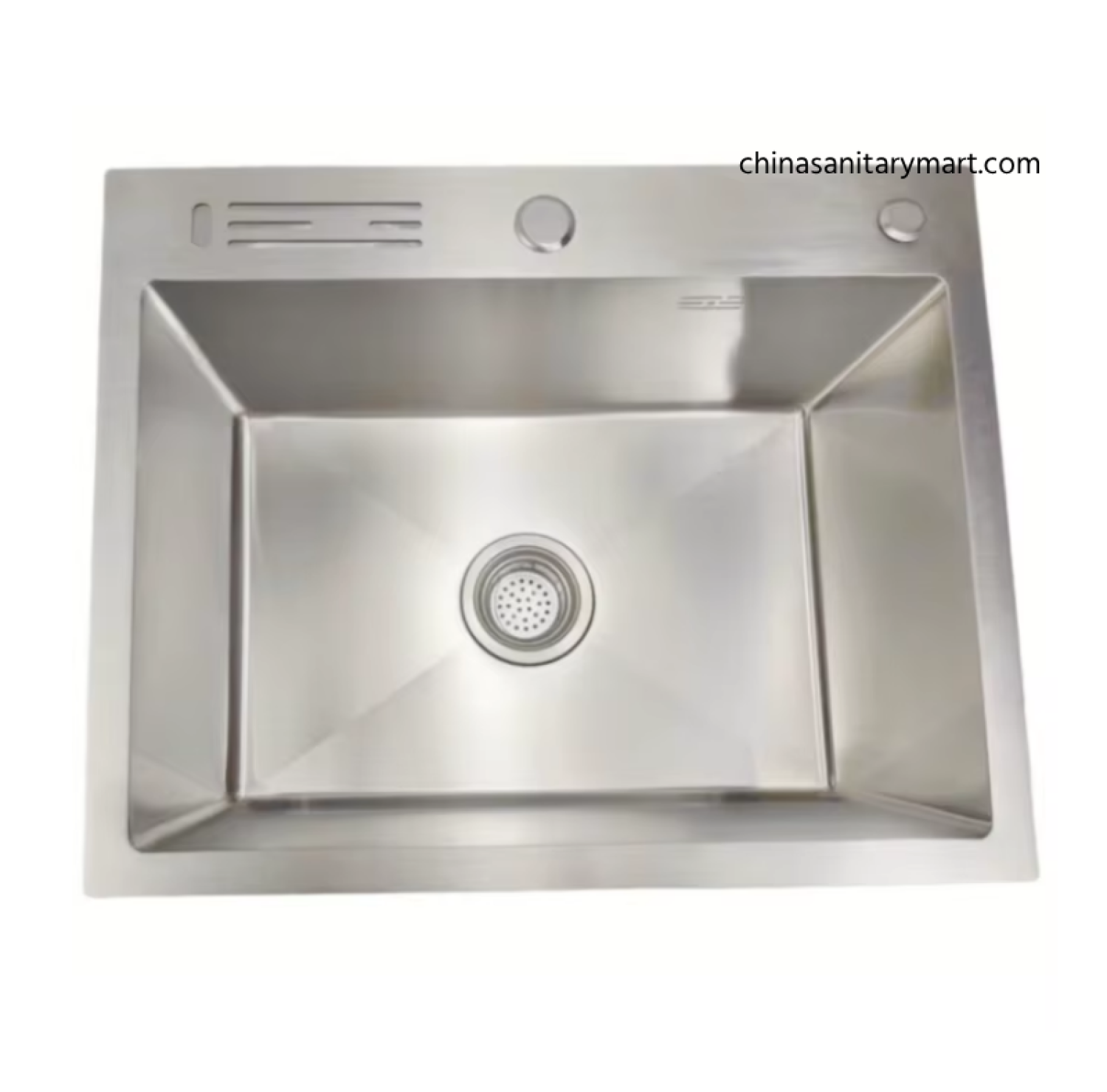 18×24 Inch SS Matte Silver Color Handmade Single Bowl Kitchen Sink made from premium SUS304 stainless steel with a brushed matte finish, deep bowl, telescopic dish basket, soap dispenser, knife holder, premium strainer waste.