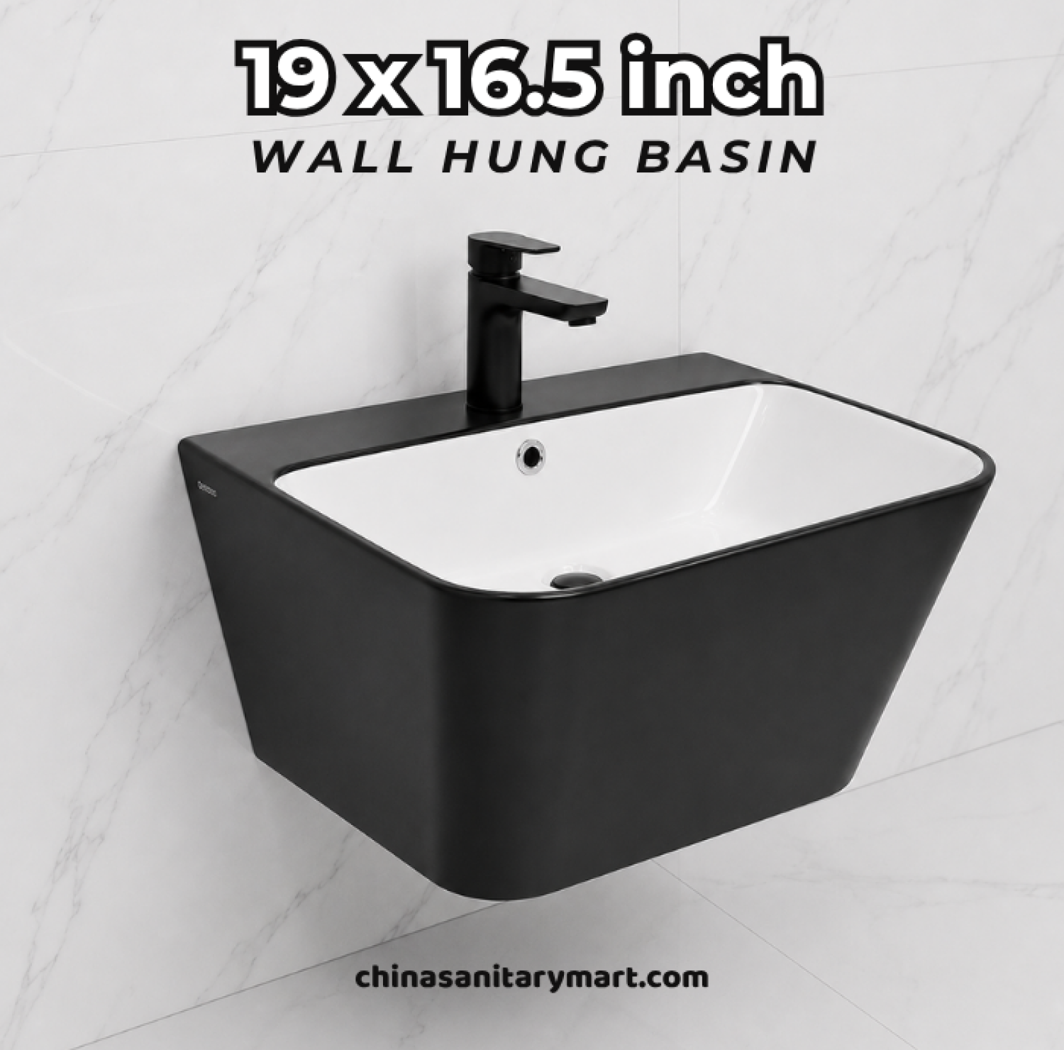 Wall Hung Black Matte Basin 7200MB, Wall Hung Basin, Black Matte Basin, Wall Mounted Wash Basin, Ceramic Basin, Luxury Bathroom Basin, Modern Basin, Premium Wash Basin