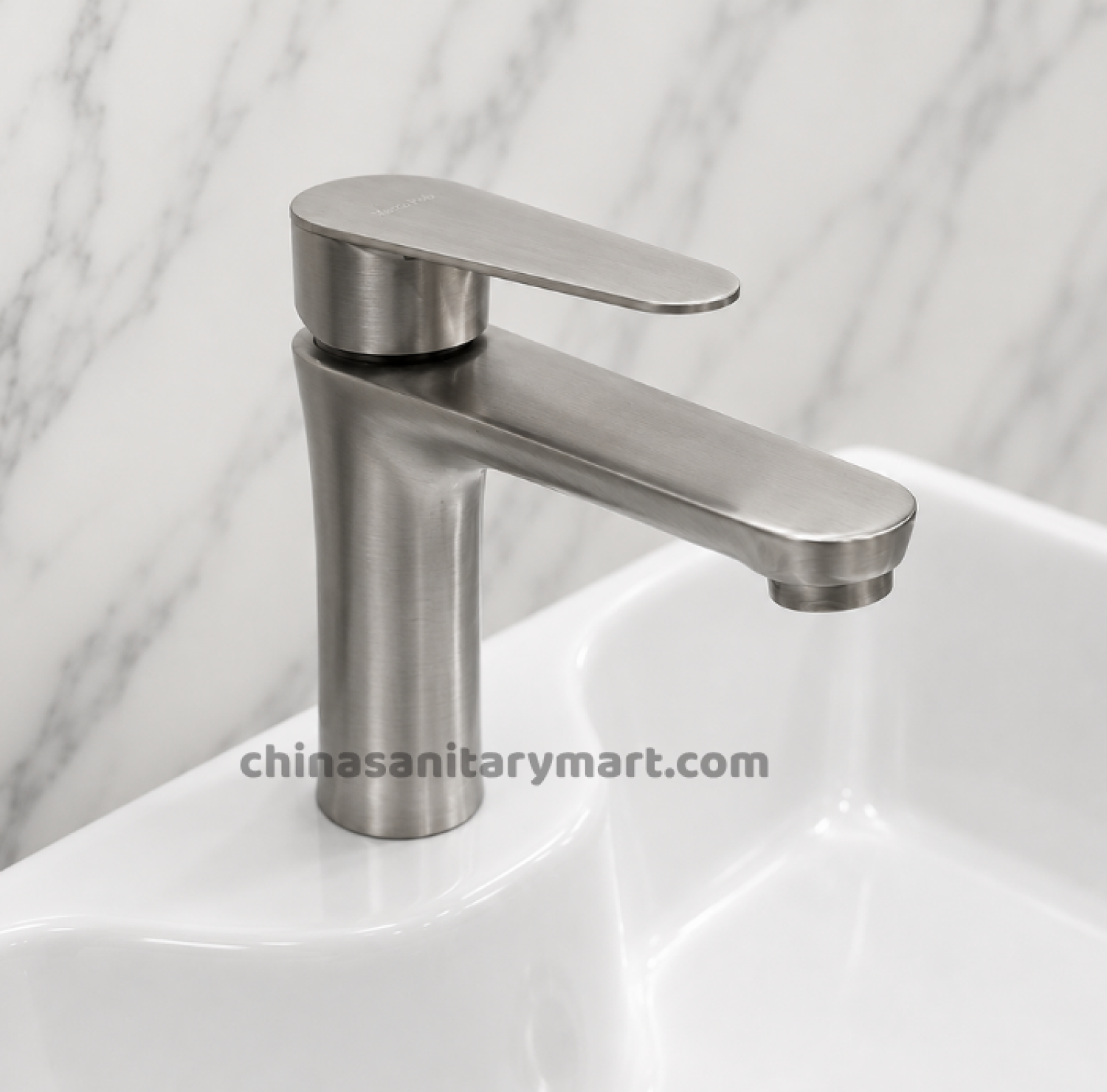 6 inch basin mixer,SS matte basin mixer,brushed SS basin mixer,stainless steel basin mixer,SS faucet,basin faucet,bathroom mixer,deck mount faucet,wash basin tap,modern basin mixer