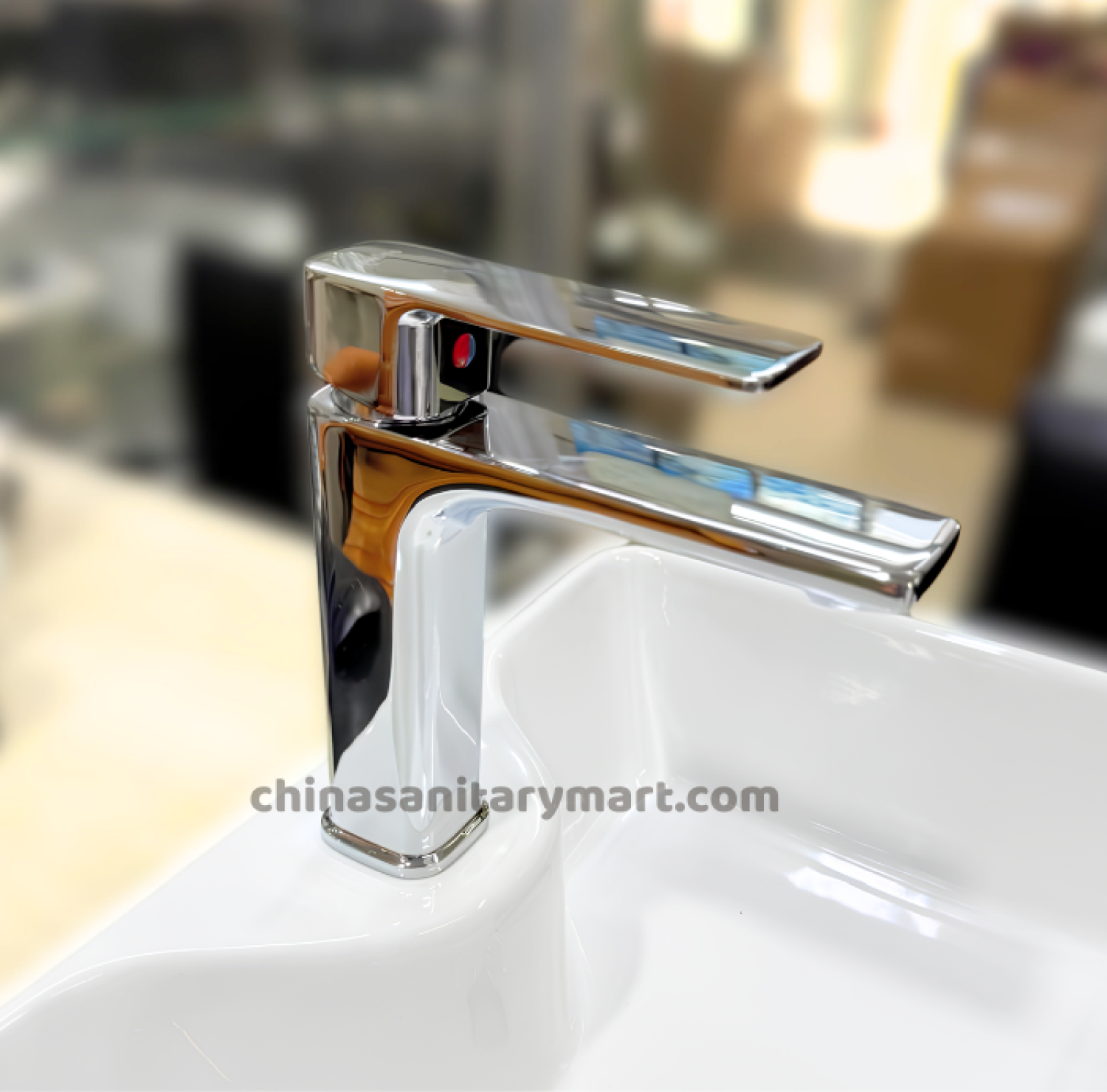6 inch silver basin mixer,SS silver basin mixer,silver chrome basin mixer,mirror silver basin faucet,stainless steel basin mixer,SS basin faucet,single lever basin mixer,deck mount basin mixer,bathroom basin tap,China Sanitary Mart