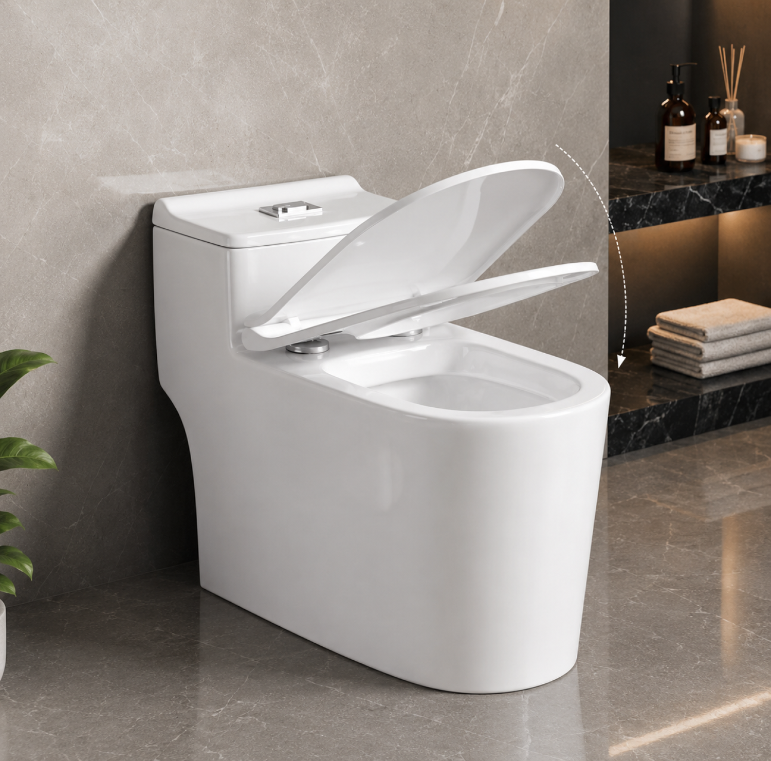 commode,  jet flush commode, black commode