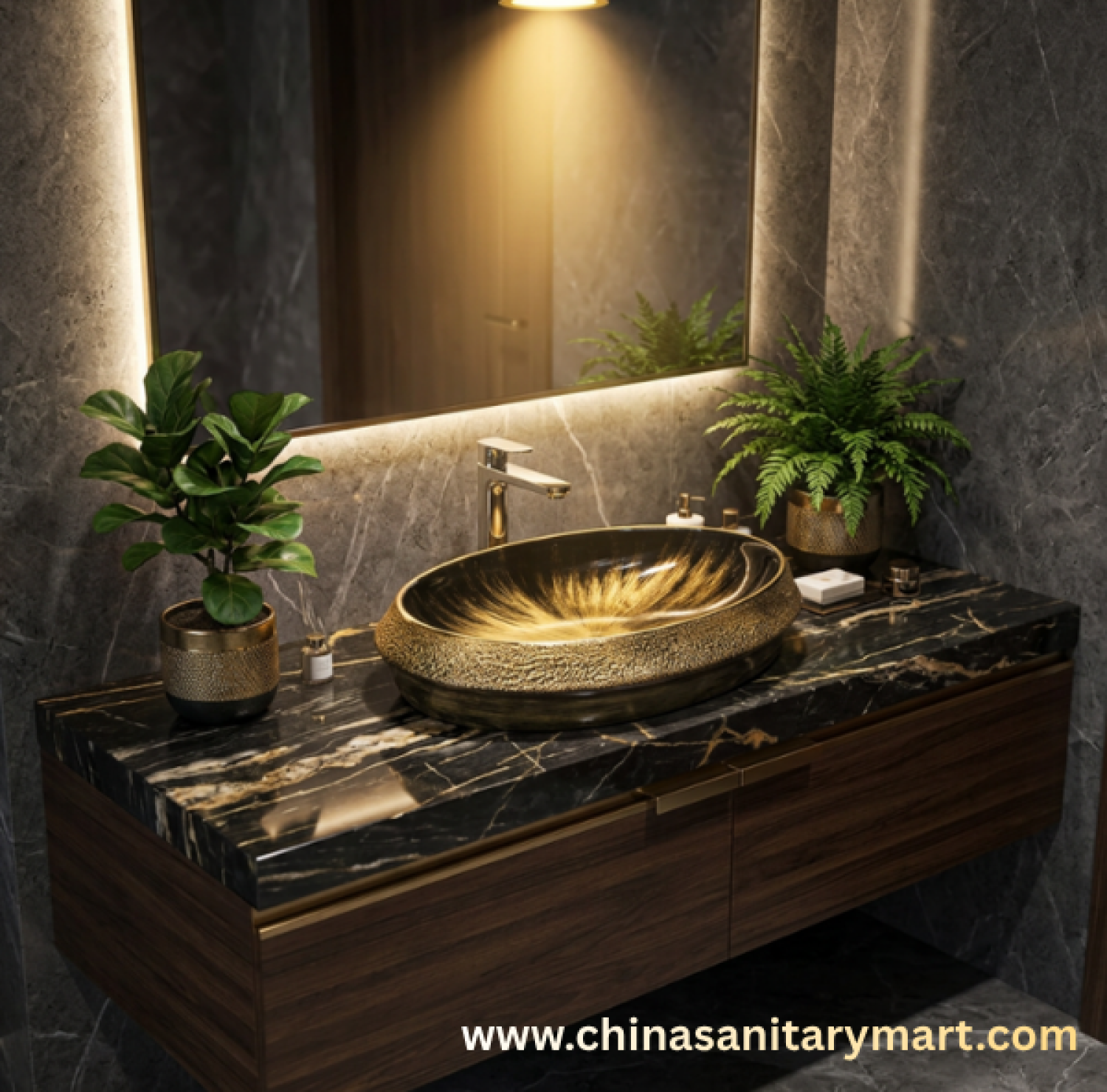 24x16 black gold basin,oval shape top basin,black pupil pattern basin,golden art wash basin,designer ceramic basin,counter top wash basin,premium bathroom basin,luxury top basin,China Sanitary Mart,Bangladesh