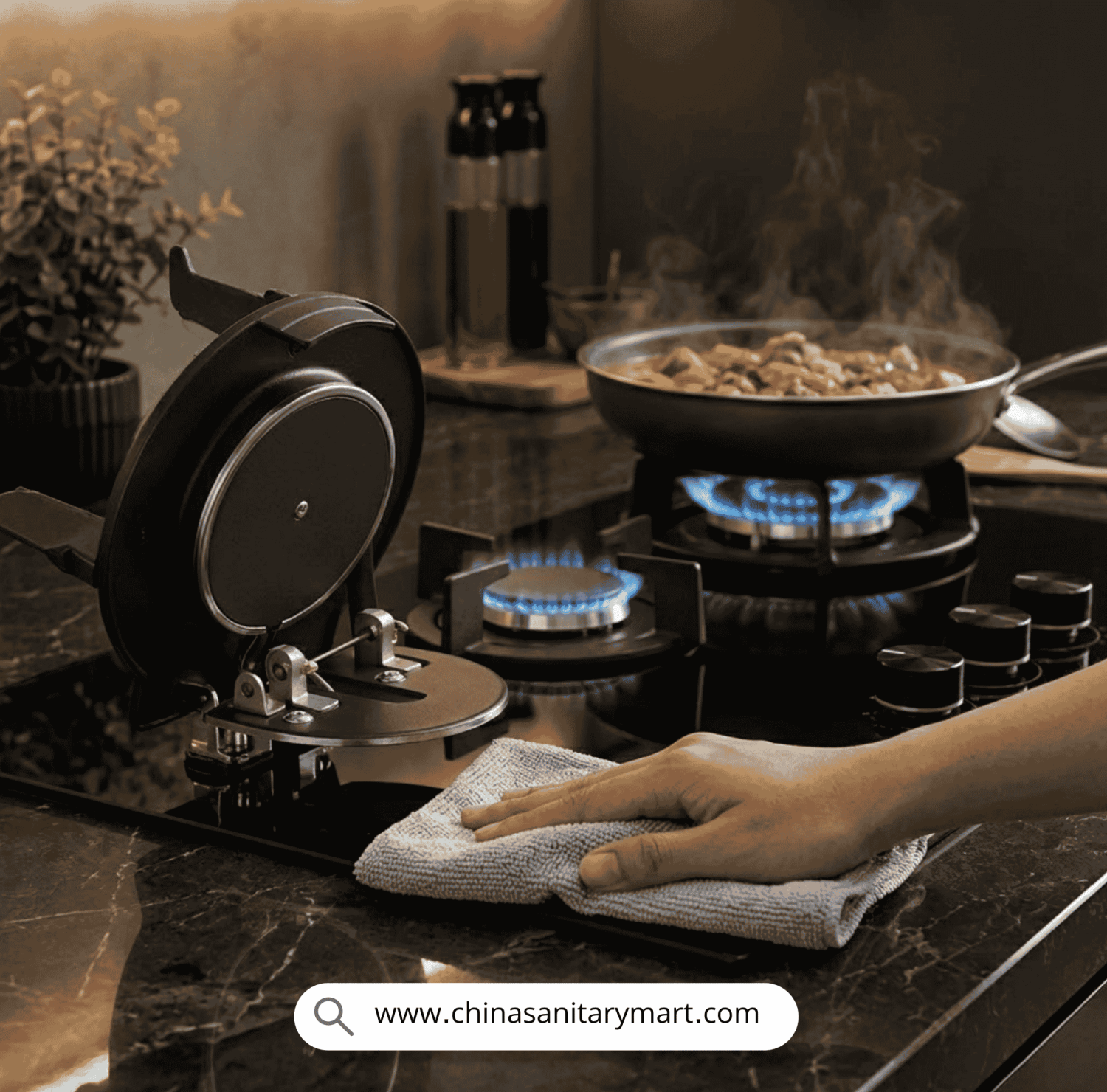 Black & Decker BD-01GS, 3 Burner Gas Stove BD, Ceramic Panel Gas Stove, Three Burner Glass Top Stove, Flame Failure Device Gas Stove, China Sanitary Mart Gas Stove.