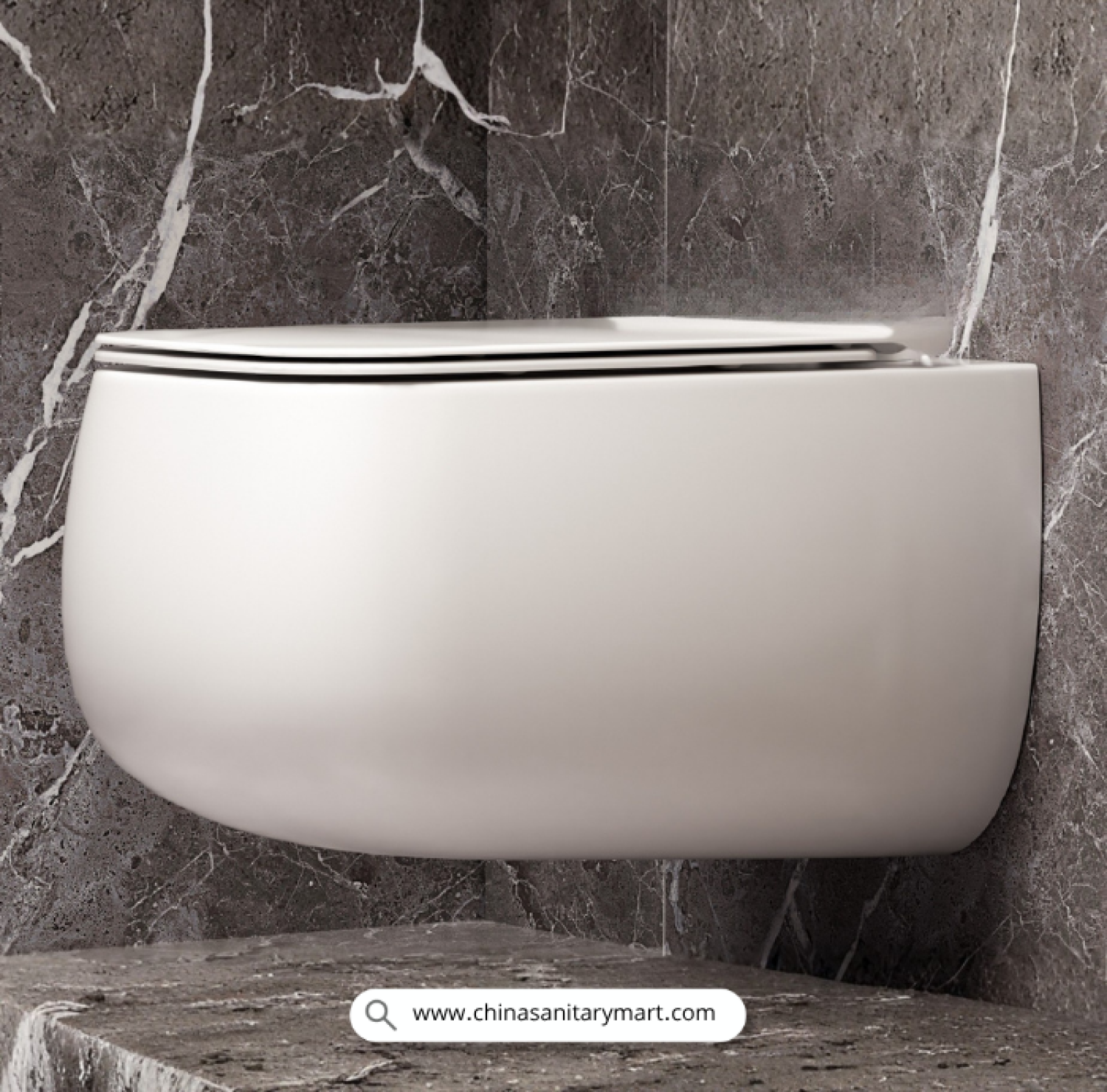 Italian Standard T106, Italian Standard commode, white wall hung toilet, D-shape wall mounted commode, luxury sanitary ware, premium ceramic toilet, China Sanitary Mart, space saving commode, modern bathroom fittings