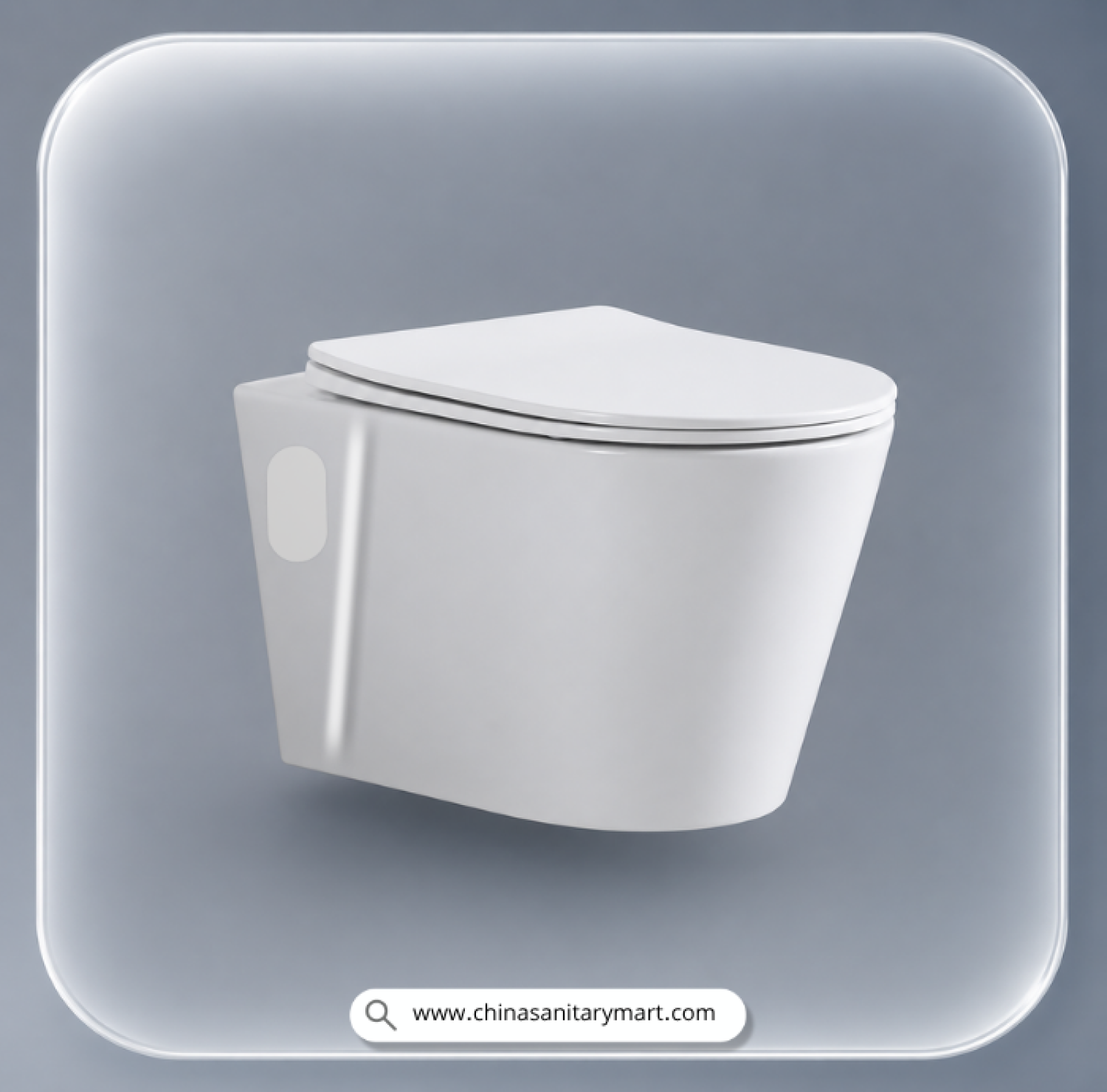 Marquis commode, wall hung toilet, luxury wall mounted commode, modern bathroom sanitary ware, premium ceramic toilet, China Sanitary Mart, space saving commode, white wall hung toilet, minimalist bathroom fittings