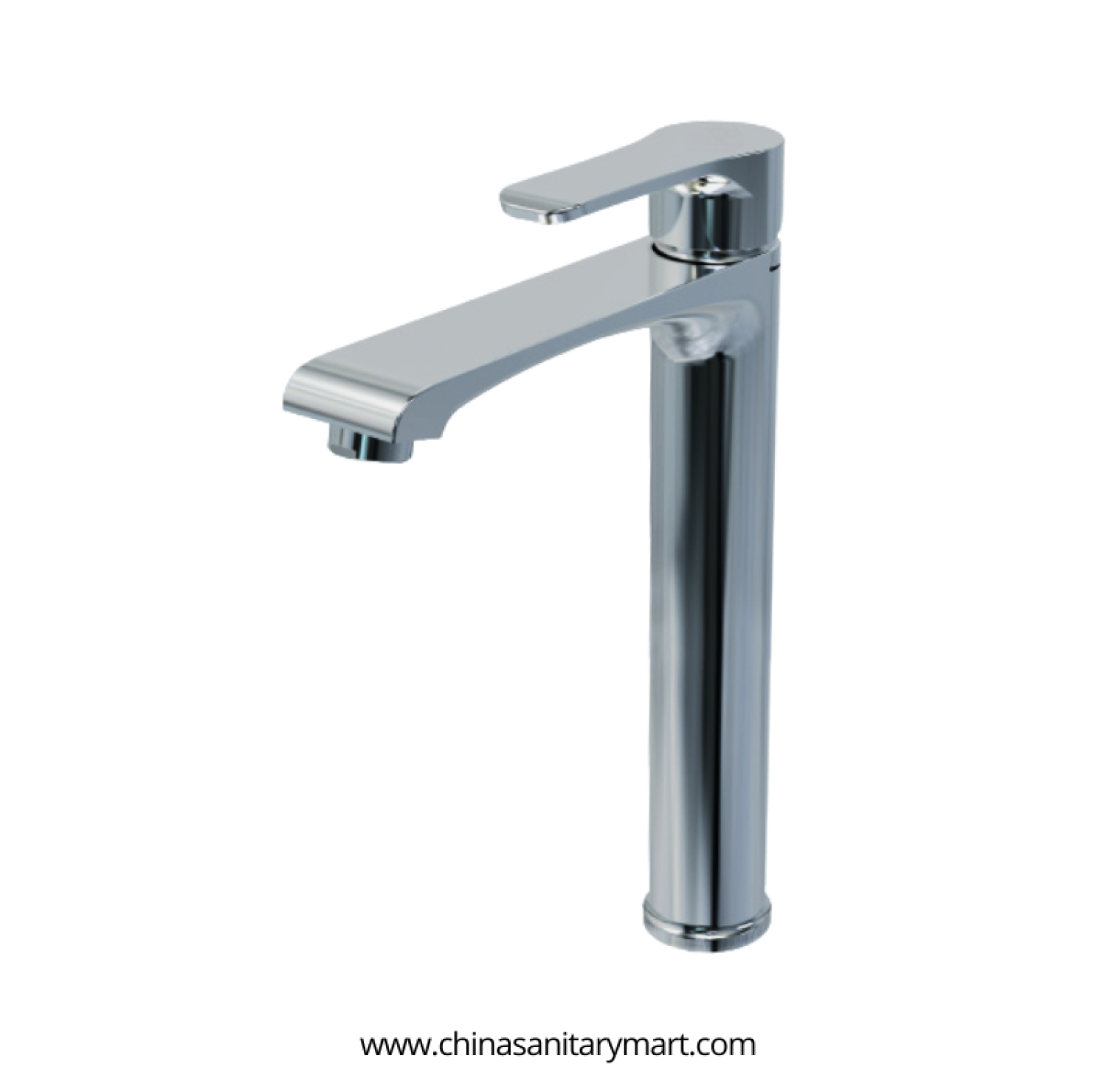 AST basin mixer large Theo, Theo chrome basin mixer, premium brass basin faucet, large bathroom faucet, hot cold basin mixer, basin mixer, modern chrome bathroom mixer, extended spout basin faucet, China Sanitary Mart