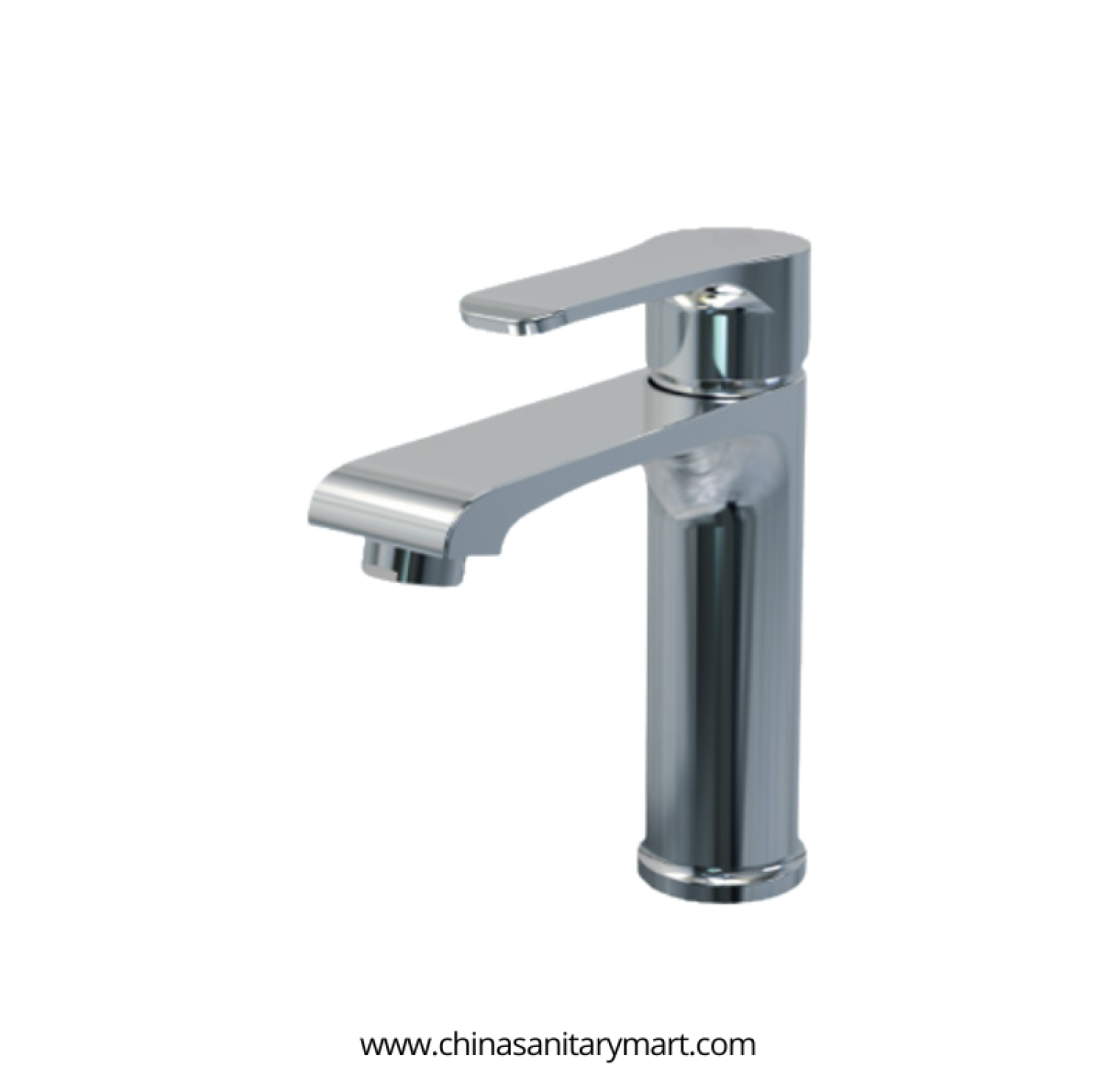 AST Basin Pillar Cock Small Linus, Linus Chrome basin faucet, small brass pillar cock, single lever basin faucet, chrome wash basin cock, AST Linus faucet, modern bathroom pillar cock, flat chrome basin faucet, premium bathroom faucet