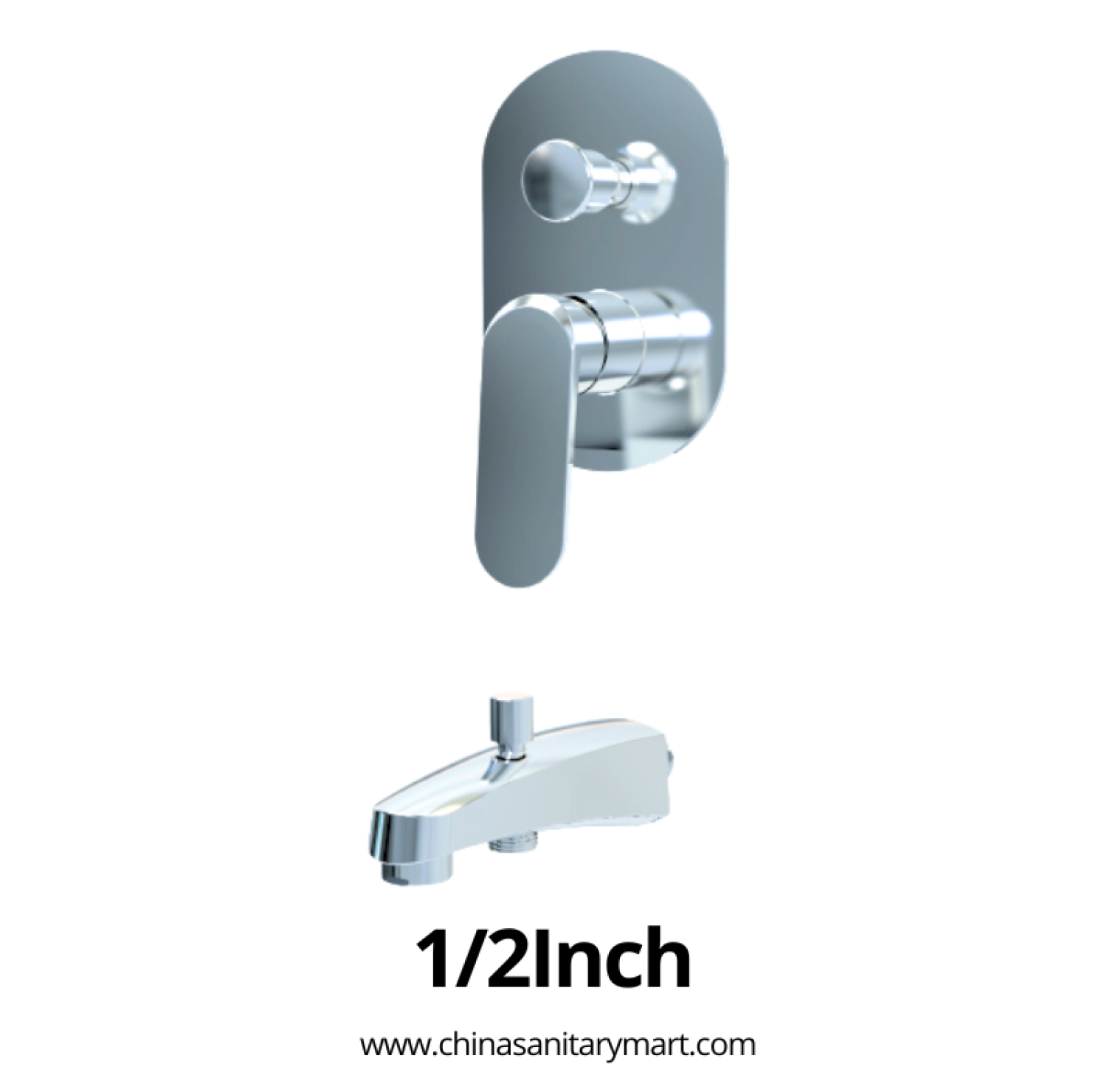 1x2 Inch AST Shower Mixer Midas, AST concealed shower mixer, Midas chrome shower mixer, 1/2 inch shower mixer, brass shower mixer, concealed bathroom mixer, wall mounted shower mixer, chrome shower mixer