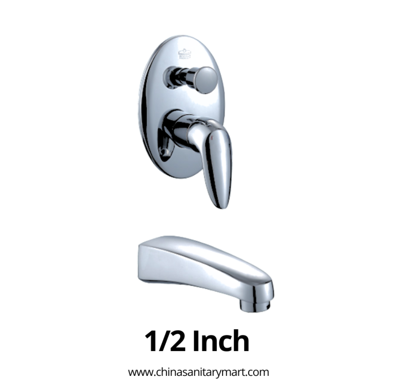 1x2 Inch AST Shower Mixer Oval, AST concealed shower mixer, Oval chrome shower mixer, 1/2 inch shower mixer, brass shower mixer, concealed bathroom mixer, wall mounted shower mixer, chrome shower mixer, oval shower mixer