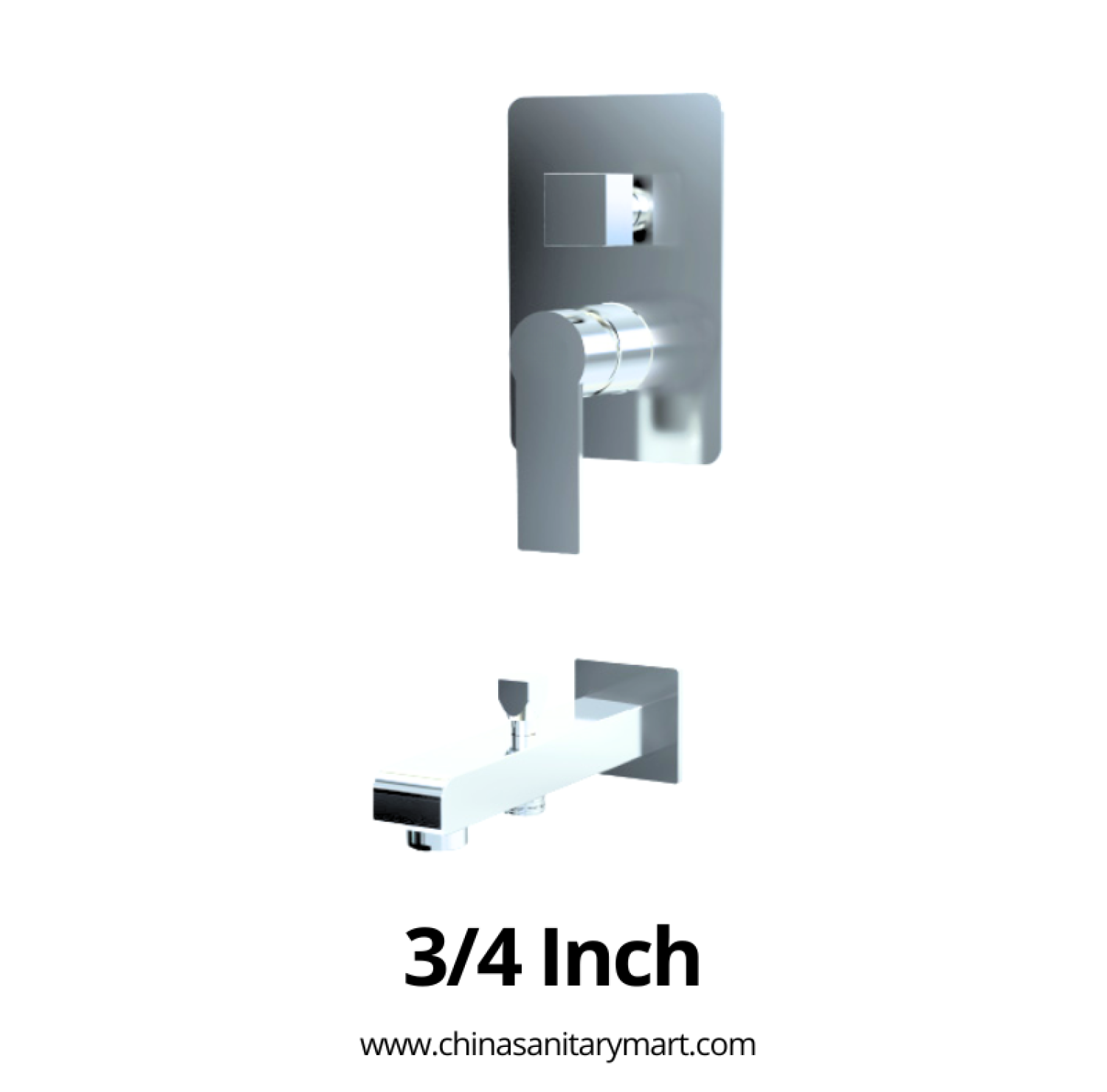 3x4 Inch AST Shower Mixer Theo, AST concealed shower mixer, Theo chrome shower mixer, 3/4 inch shower mixer, brass shower mixer, concealed bathroom mixer, wall mounted shower mixer, chrome shower mixer