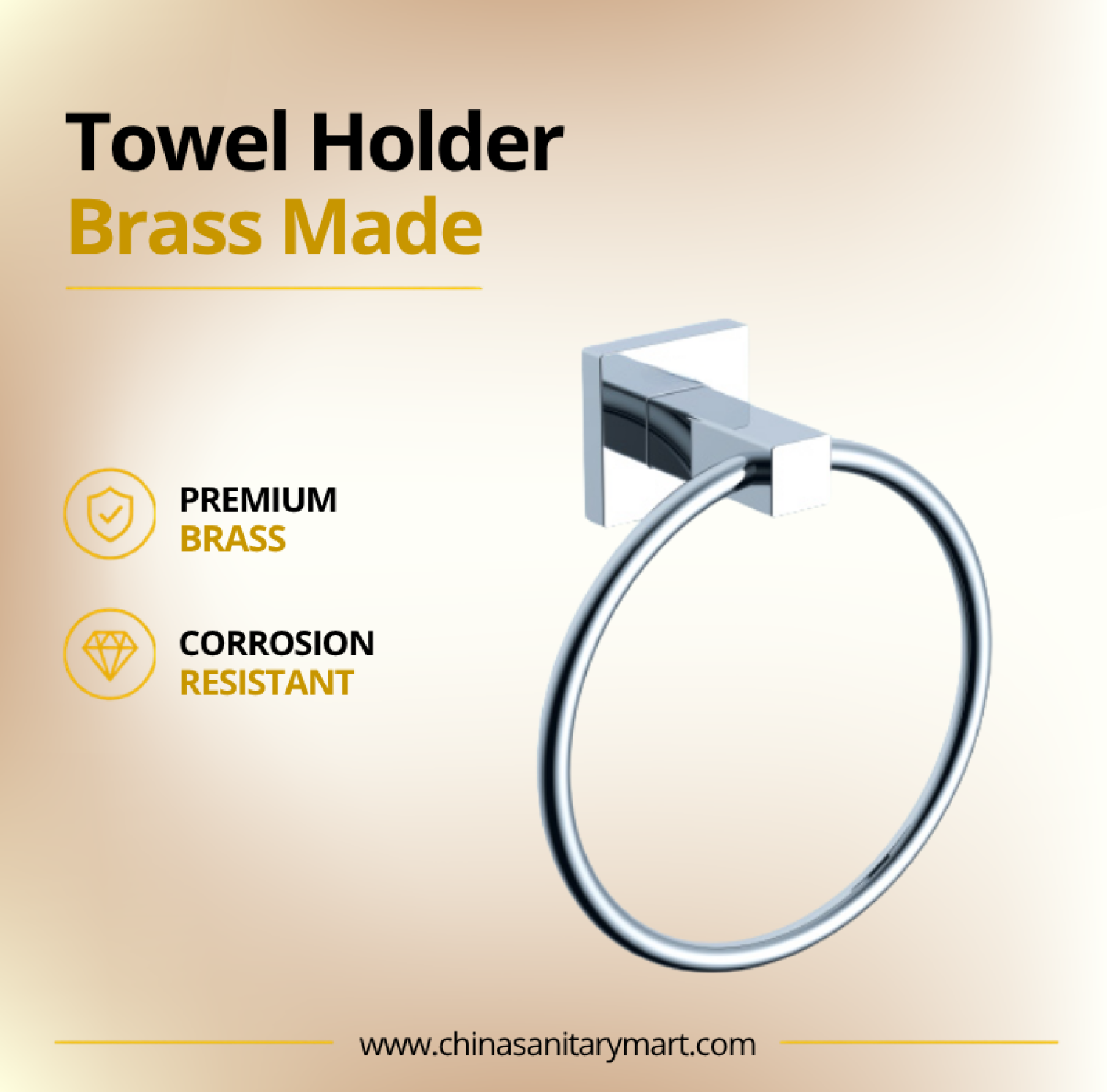 ASTRA Towel Ring Round, ASTRA Towel Ring, Round Towel Ring, Chrome Towel Ring, Chrome Bathroom Towel Holder, Wall Mounted Towel Ring, Bathroom Towel Ring, Premium Towel Holder, Luxury Bathroom Accessories, Chrome Bathroom Accessories