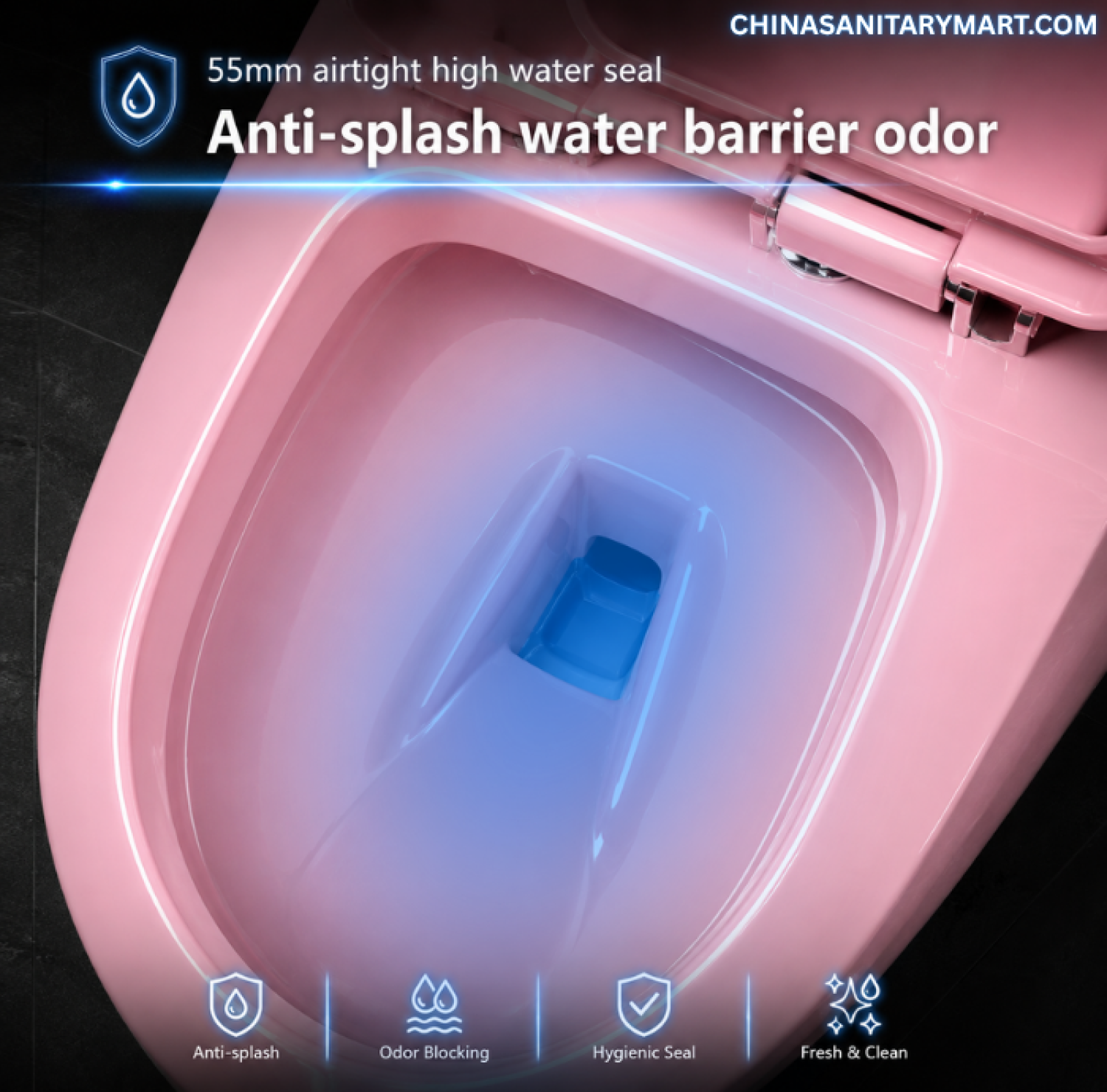 Pink Marble Shed Wave D Commode 26x19x24 Inch, Pink D Shape Commode, Pink Marble Toilet Commode, Pink Shed Wave Commode