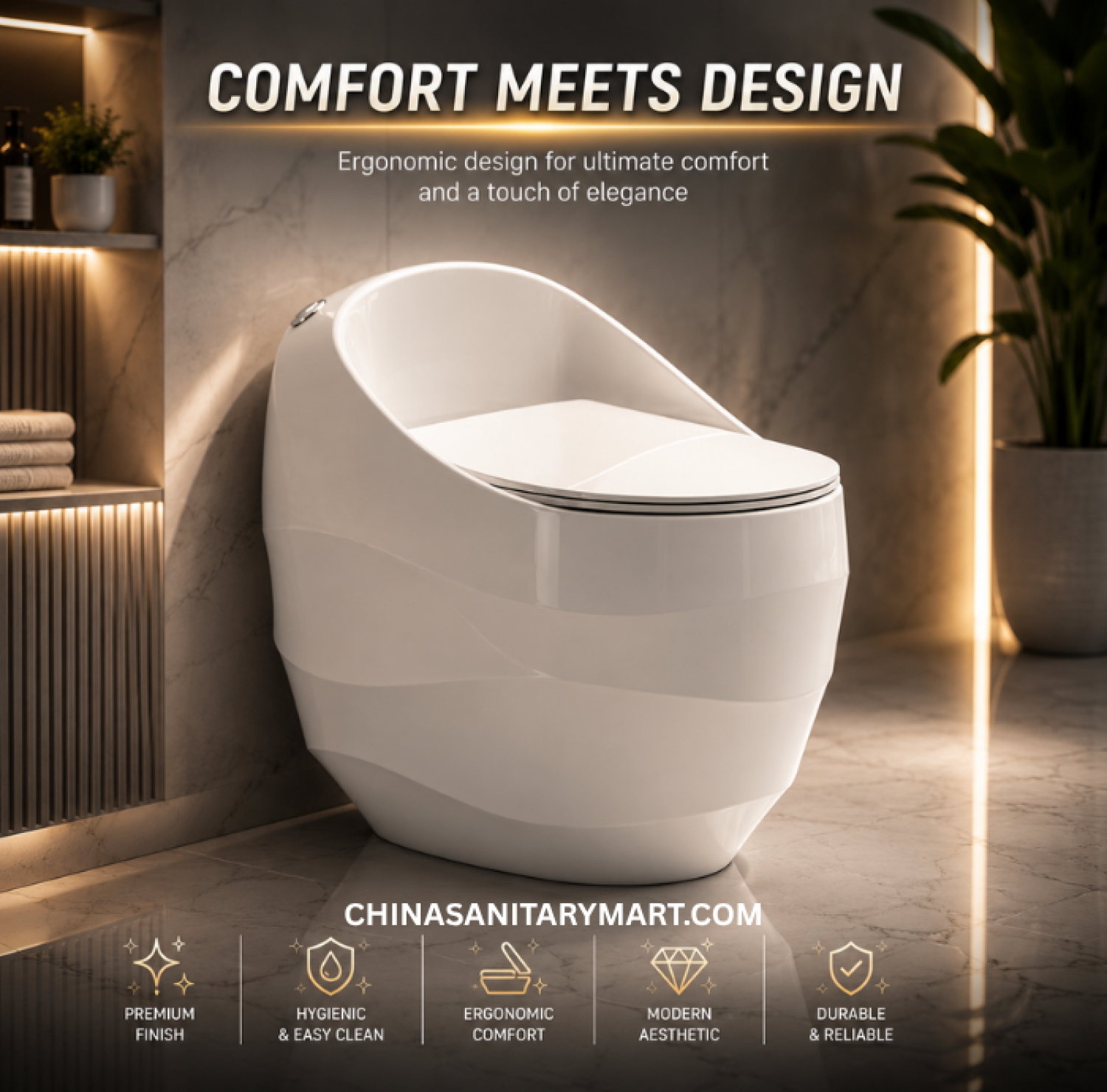 white marble shed wave d commode, white commode 26x19x24 inch, shed wave d toilet, modern white marble commode, white toilet
