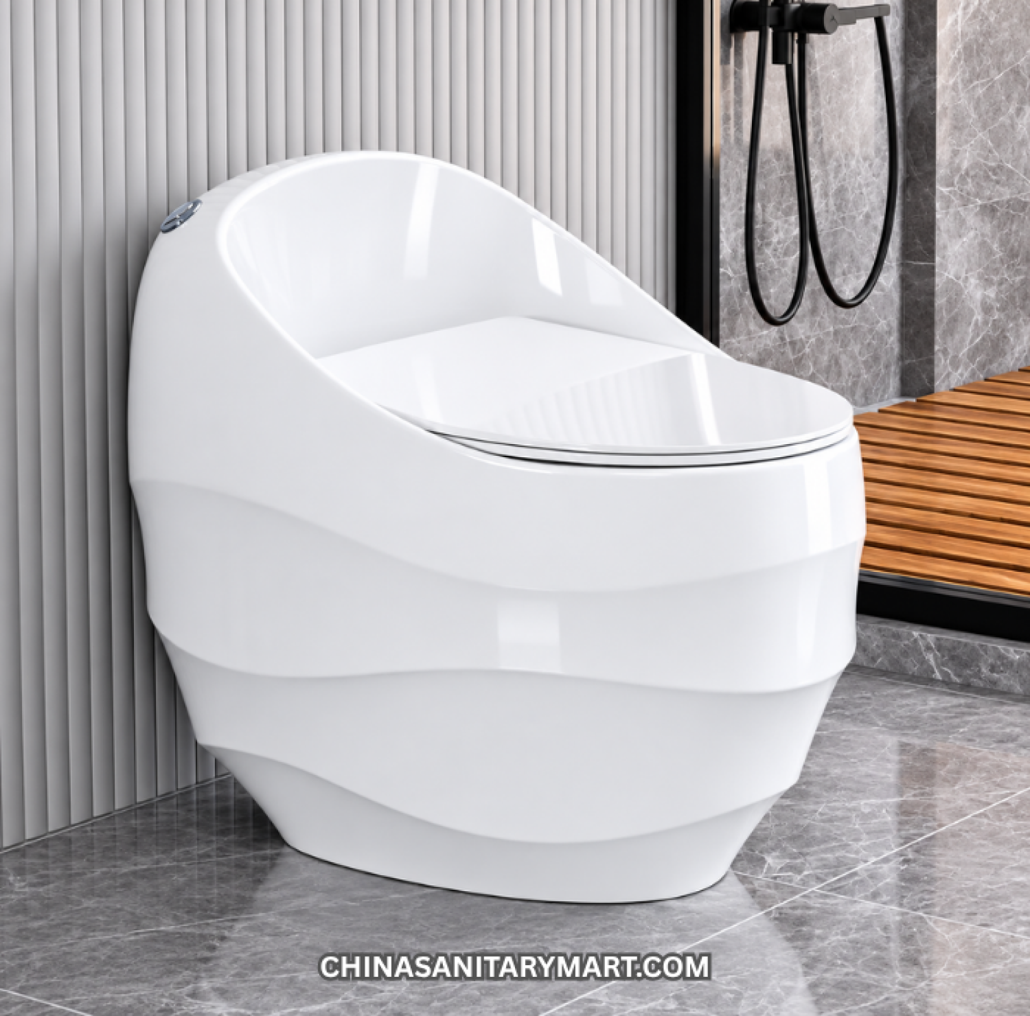 white marble shed wave d commode, white commode 26x19x24 inch, shed wave d toilet, modern white marble commode, white toilet