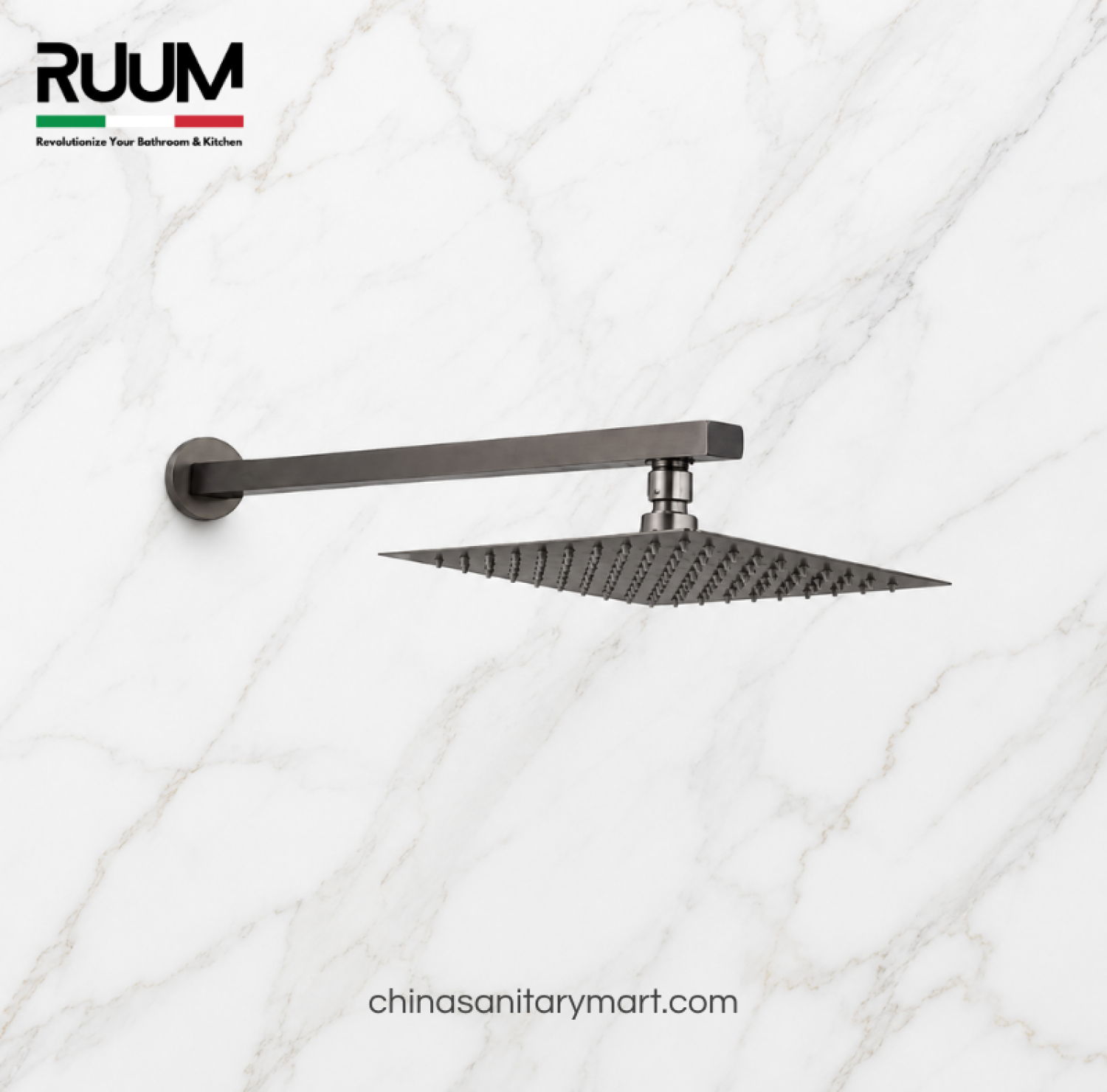 five way shower mixer gun metal, push button shower system, gun metal concealed shower mixer, rain shower hand shower set, RUUM shower mixer