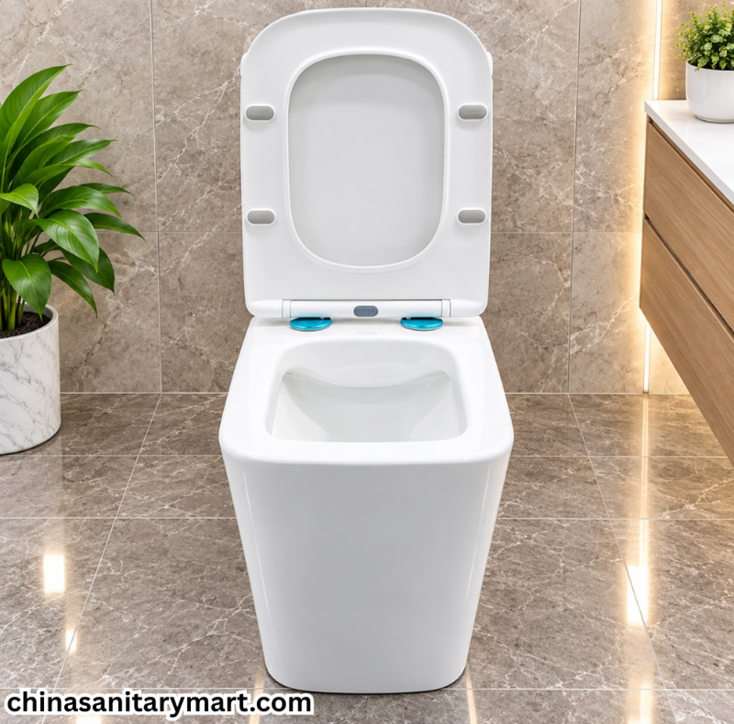 IS-3074 Tornado Flush P Trap 180 Commode, white rimless toilet, P trap commode, washdown flush toilet, modern white commode