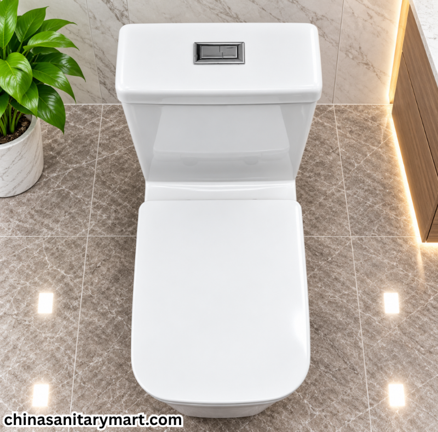 IS-3074 Tornado Flush P Trap 180 Commode, white rimless toilet, P trap commode, washdown flush toilet, modern white commode