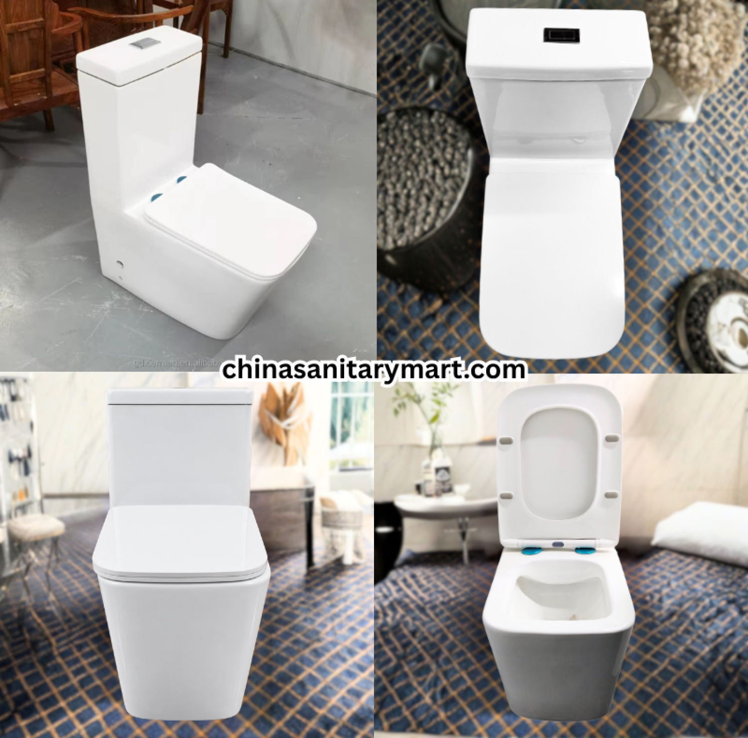 IS-3074 Tornado Flush P Trap 180 Commode, white rimless toilet, P trap commode, washdown flush toilet, modern white commode