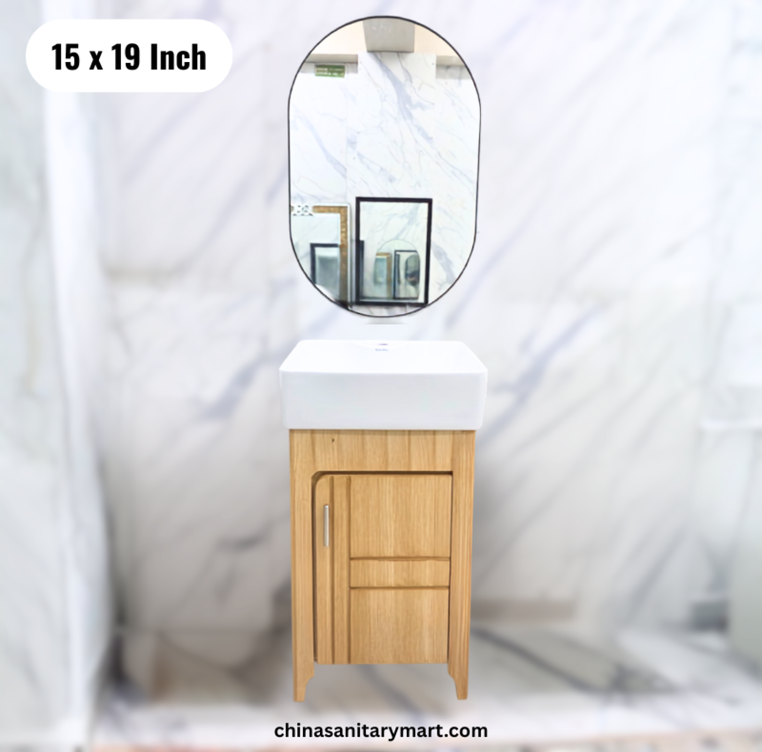 15x19 wooden basin cabinet set, countertop basin with wooden vanity, bathroom cabinet and mirror, wooden bathroom vanity Bangladesh