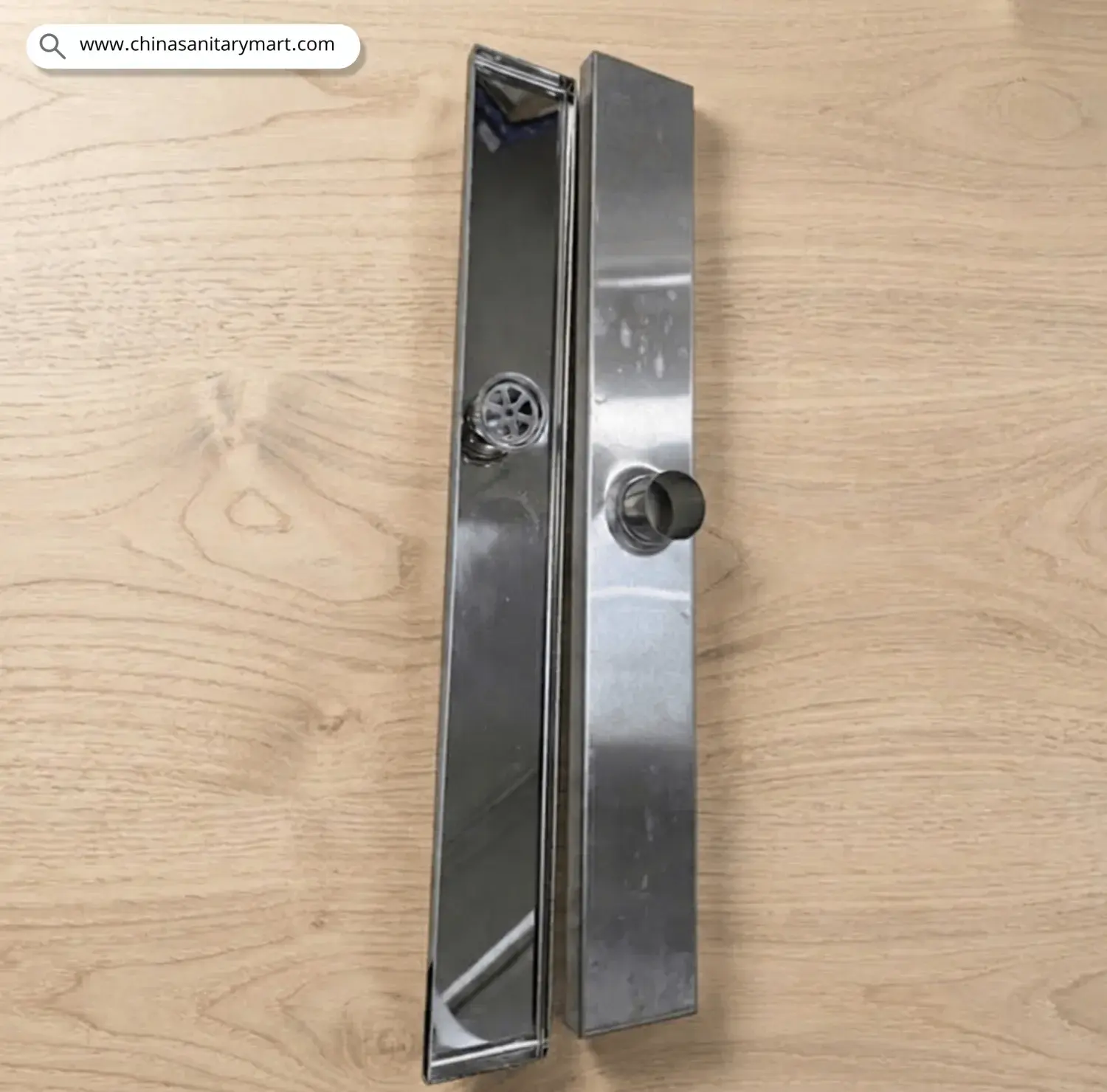 16x3 Inch Floor Drain, SS Tiles Cover Drain, Stainless Steel Floor Drain, Middle Hole Drain, Linear Drain, Tile Insert Drain, Concealed Floor Drain, Shower Drain, Bathroom Drain Cover, Wet Room Drain, Floor Waste Drain, Modern Floor Drain,