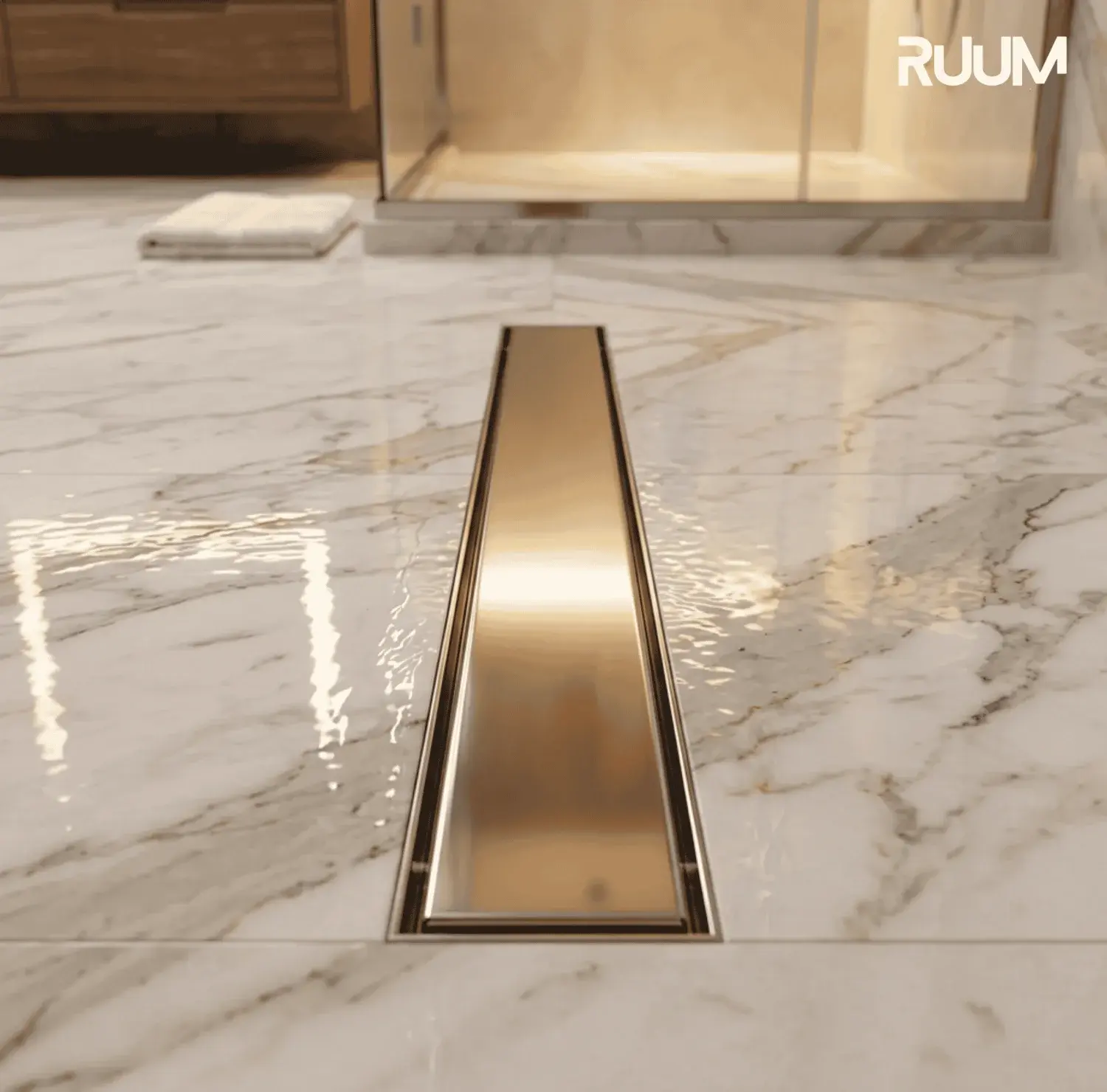 16x3 Inch Floor Drain, SS Tiles Cover Drain, Stainless Steel Floor Drain, Middle Hole Drain, Linear Drain, Tile Insert Drain, Concealed Floor Drain, Shower Drain, Bathroom Drain Cover, Wet Room Drain, Floor Waste Drain, Modern Floor Drain,