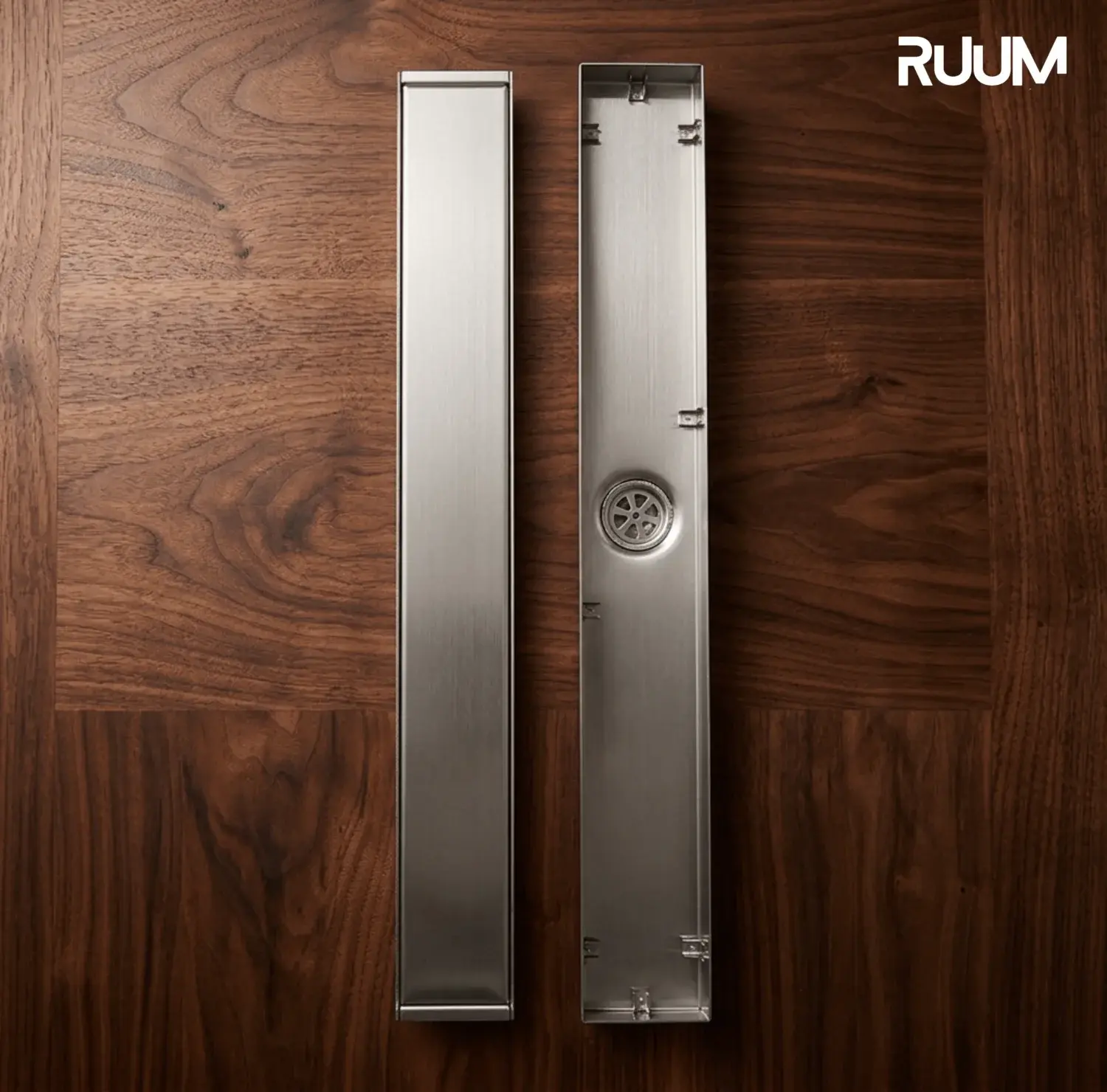 16x3 Inch Floor Drain, SS Tiles Cover Drain, Stainless Steel Floor Drain, Middle Hole Drain, Linear Drain, Tile Insert Drain, Concealed Floor Drain, Shower Drain, Bathroom Drain Cover, Wet Room Drain, Floor Waste Drain, Modern Floor Drain,