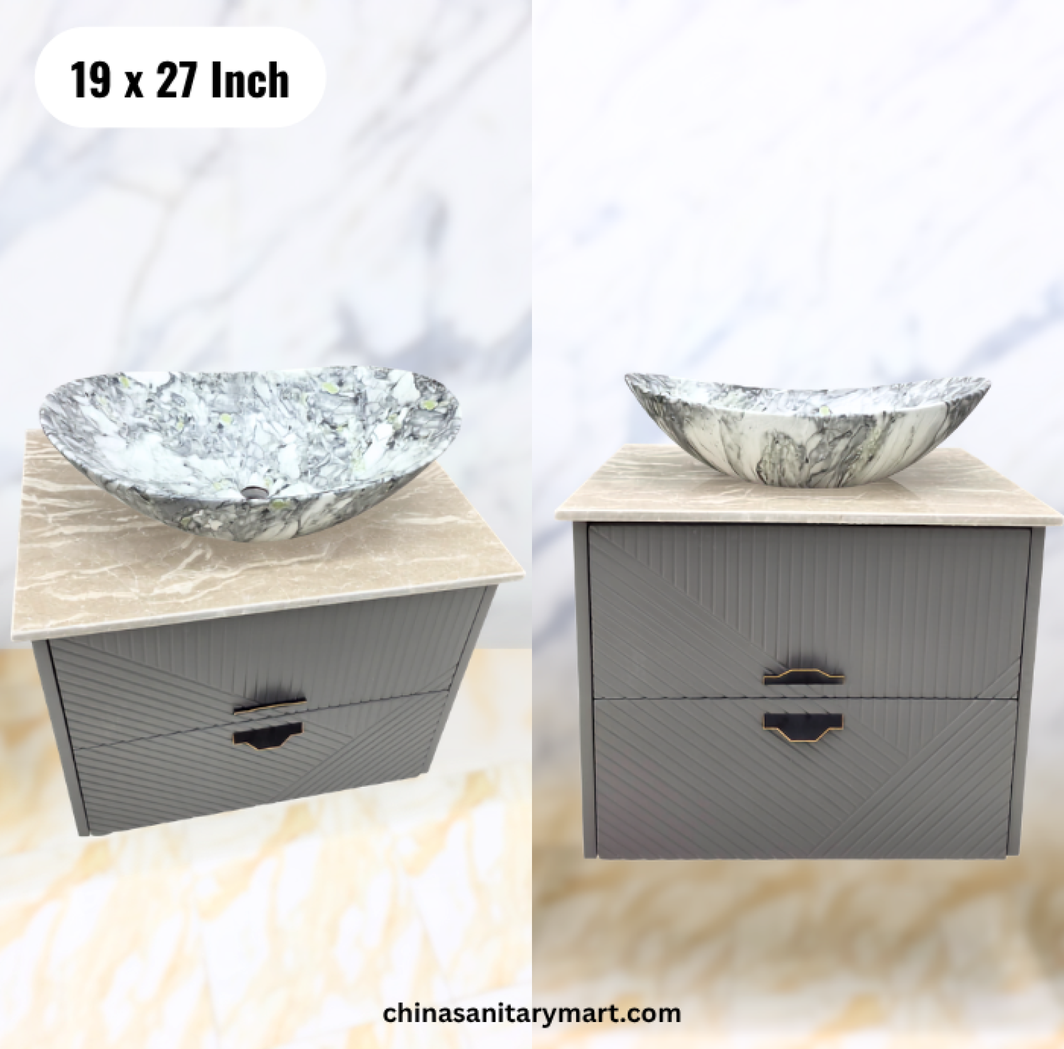 19x27 green basin cabinet, green bathroom vanity with marble basin, green basin cabinet and mirror, wall mounted bathroom vanity, green bathroom cabinet Bangladesh