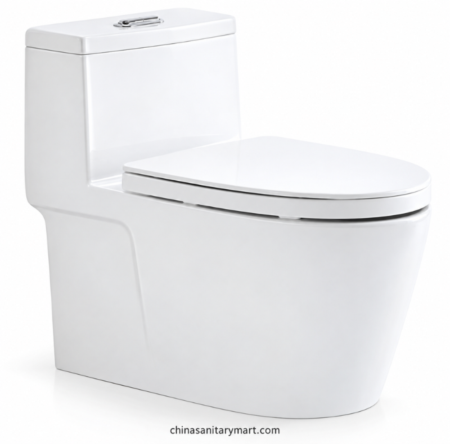 IS-3822 Tornado Jet Flush commode, IS-3822 white one piece toilet, Tornado and Jet Flush toilet, modern white commode, one piece bathroom toilet