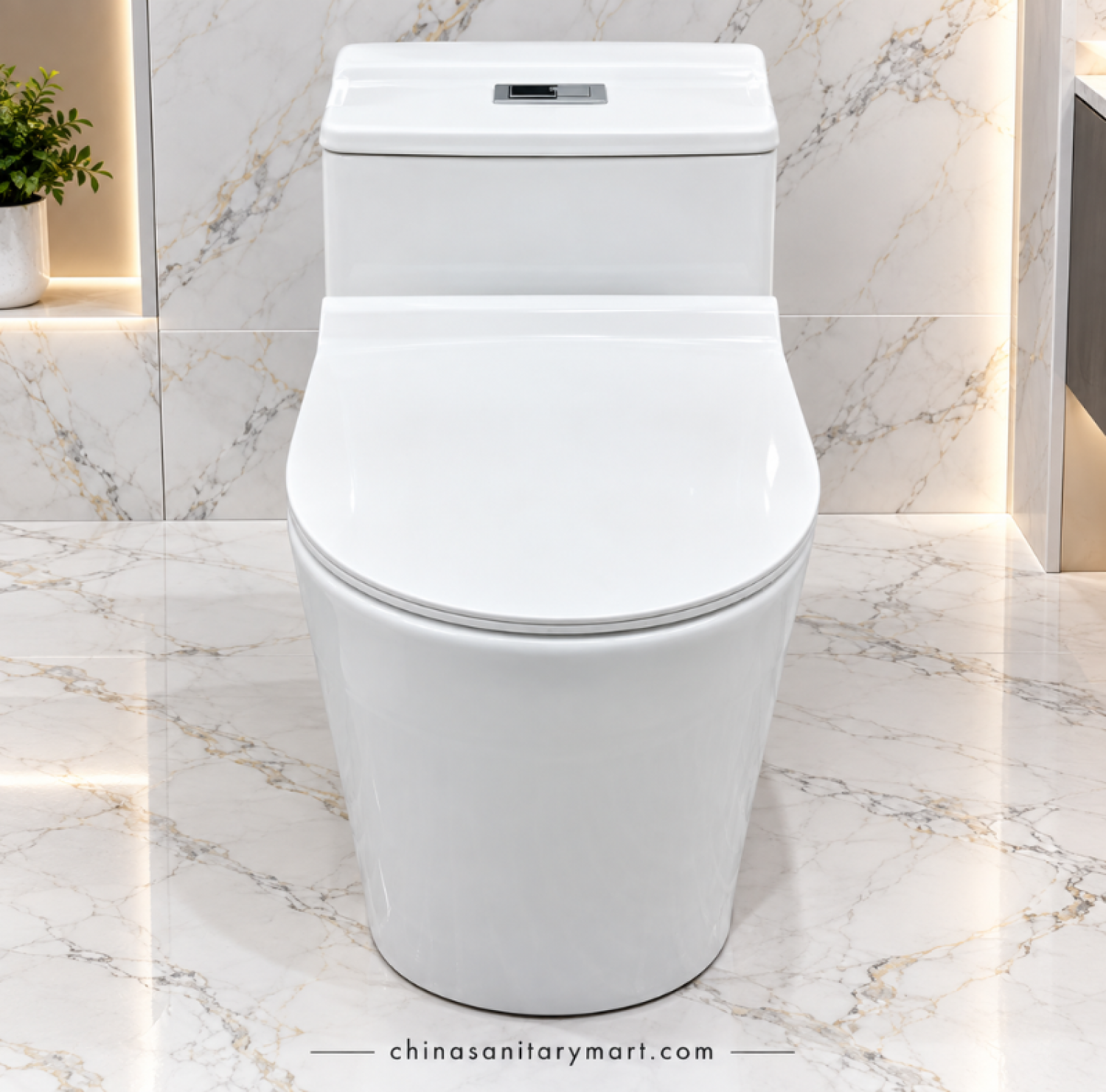IS-3993 Tornado Jet Flush commode, IS-3993 white one piece toilet, Tornado and Jet Flush toilet, modern white commode, one piece bathroom toilet