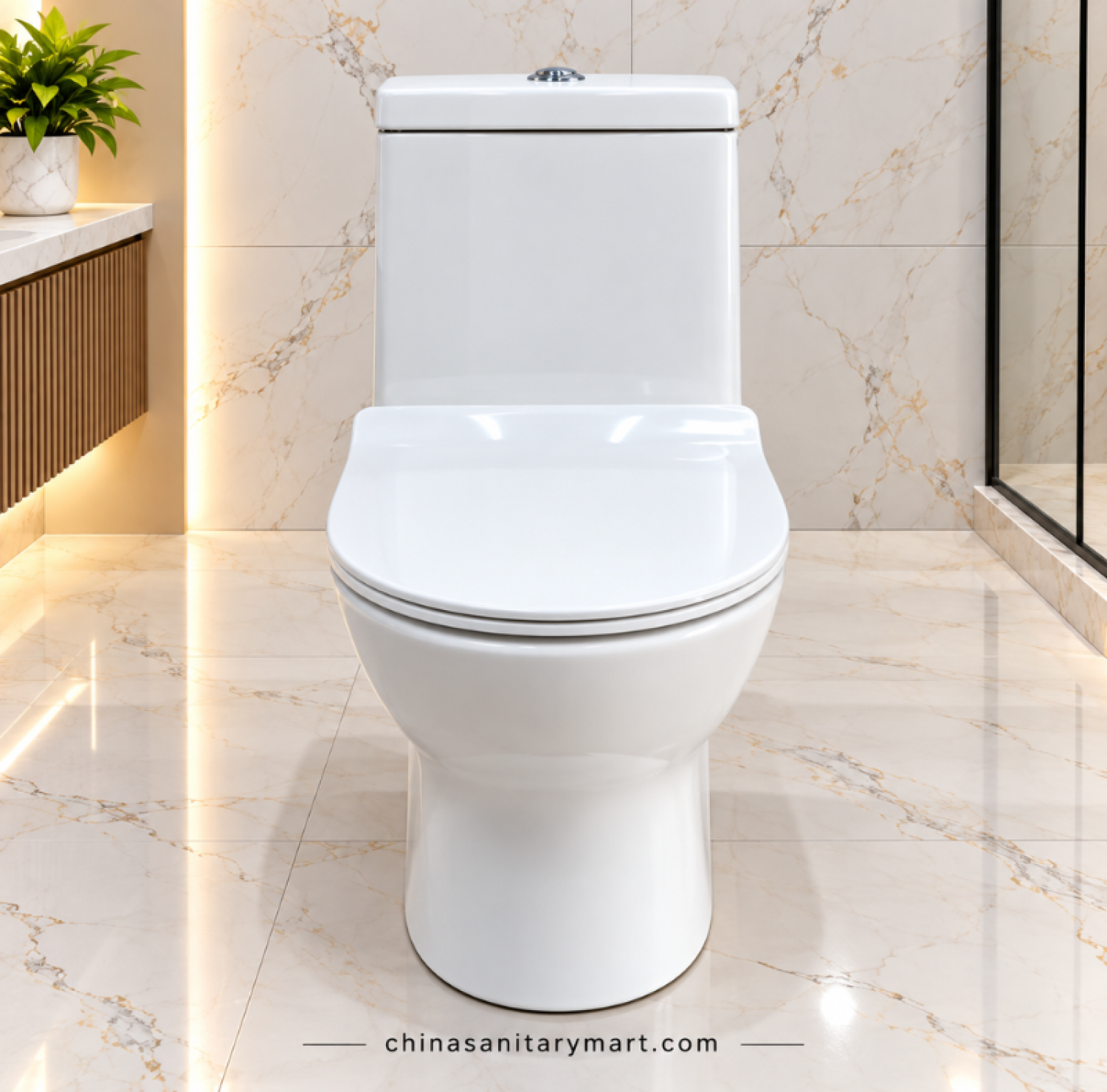 IS-3989 Muslim Tornado Jet Flush commode, IS-3989 white Muslim toilet, Tornado Jet Flush Muslim commode, modern one piece toilet, white bathroom commode